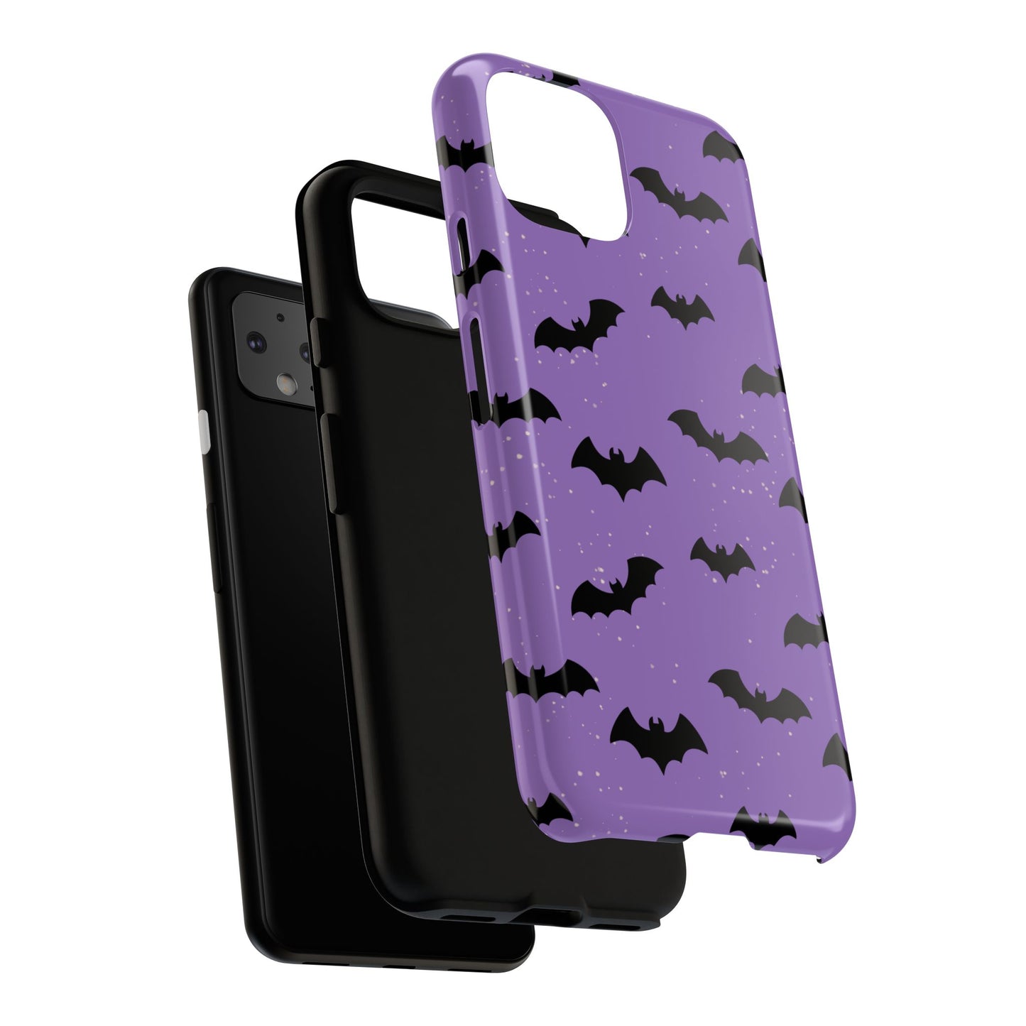 Halloween Bat Phone Case, Cute Purple Bat Phone Cover, Tough Cell Phone Case, Gothic Design, Spooky Gift, Fall Decor