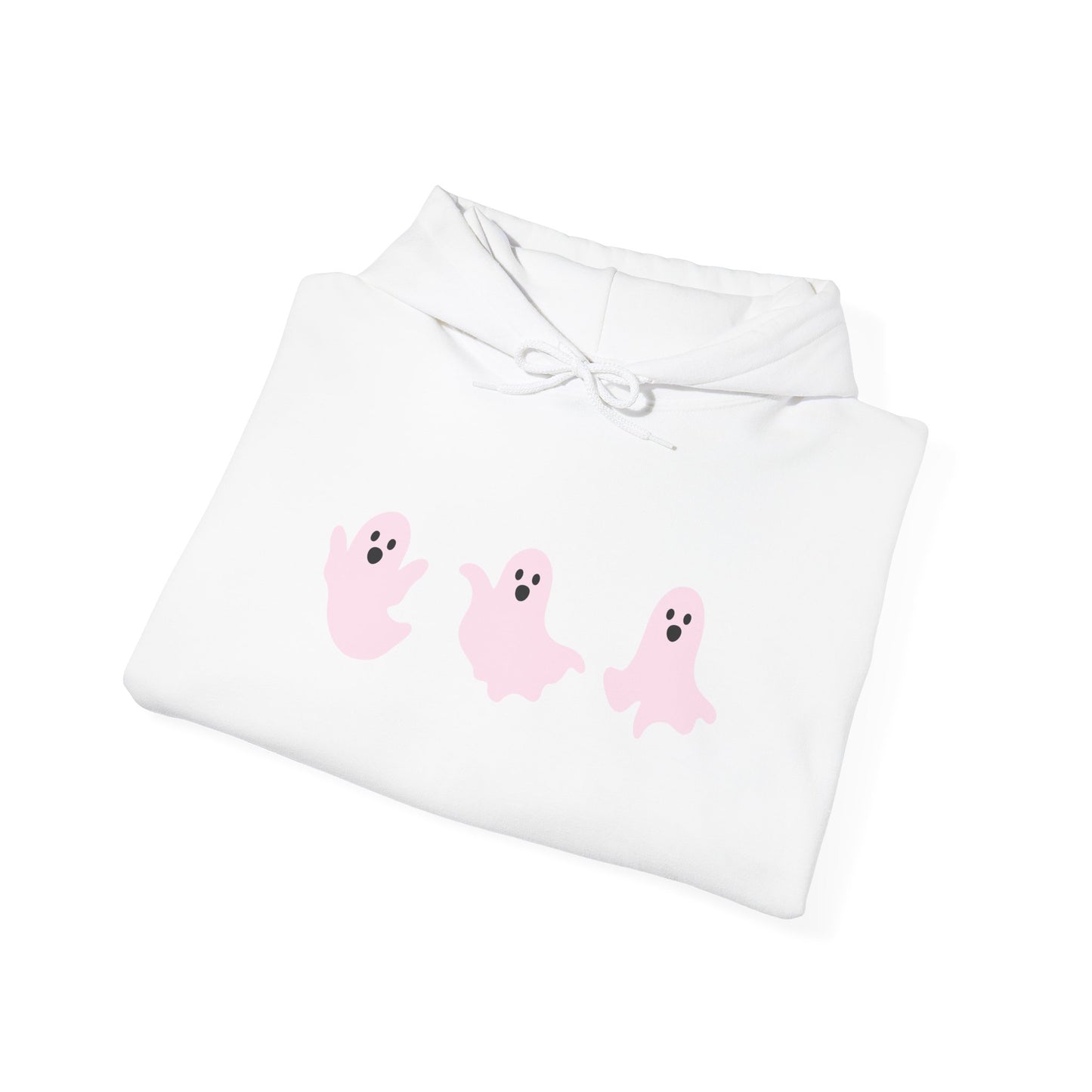 Cute Pink Ghosts Unisex Sweatshirt, Halloween Hoodie, Cozy Fall Apparel, Spooky Gift for Friends, Trendy Casual Wear