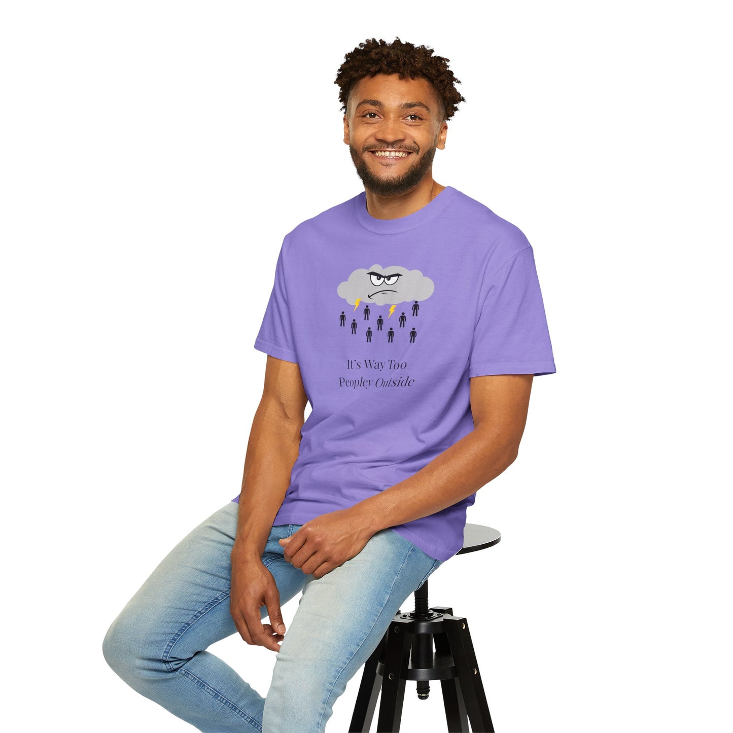 It’s Way Too Peopley Outside Unisex T-Shirt | Funny Introvert Graphic Tee