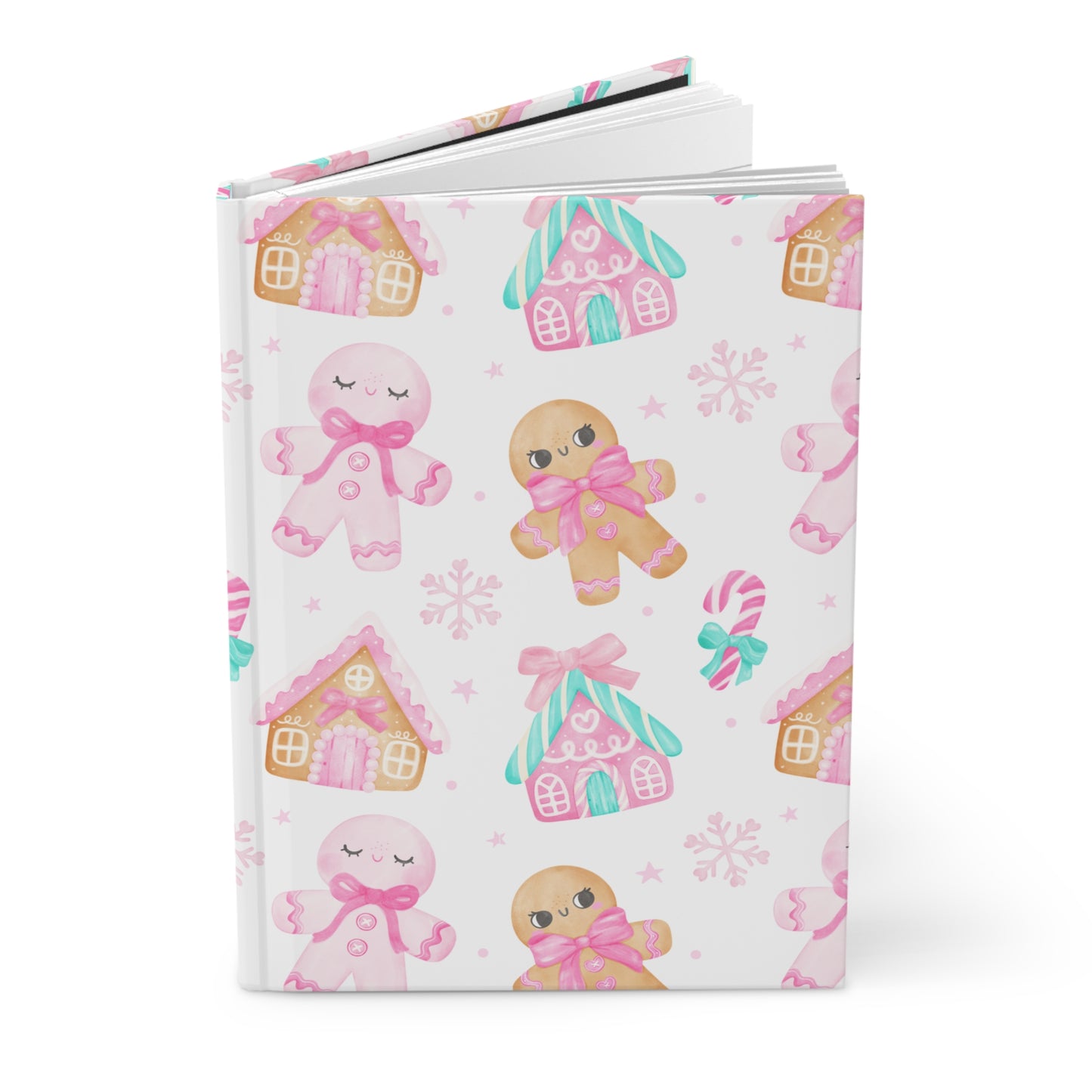 Pink Gingerbread Dream Journal - Cute Holiday Notebook, Christmas Gift, Personal Diary, Seasonal Writing, Festive Planner