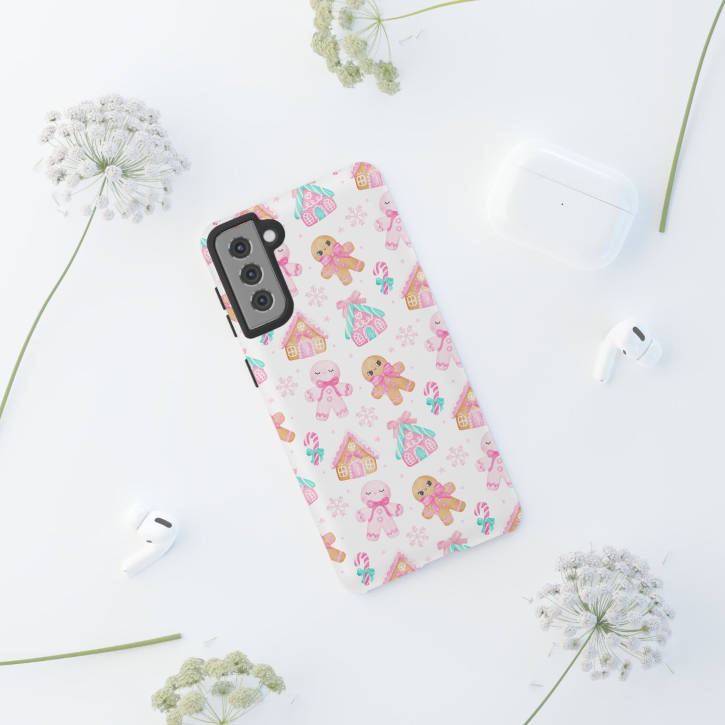 Gingerbread House & Candy Cane Phone Case – Cute Holiday Cover for iPhone, Samsung & Pixel