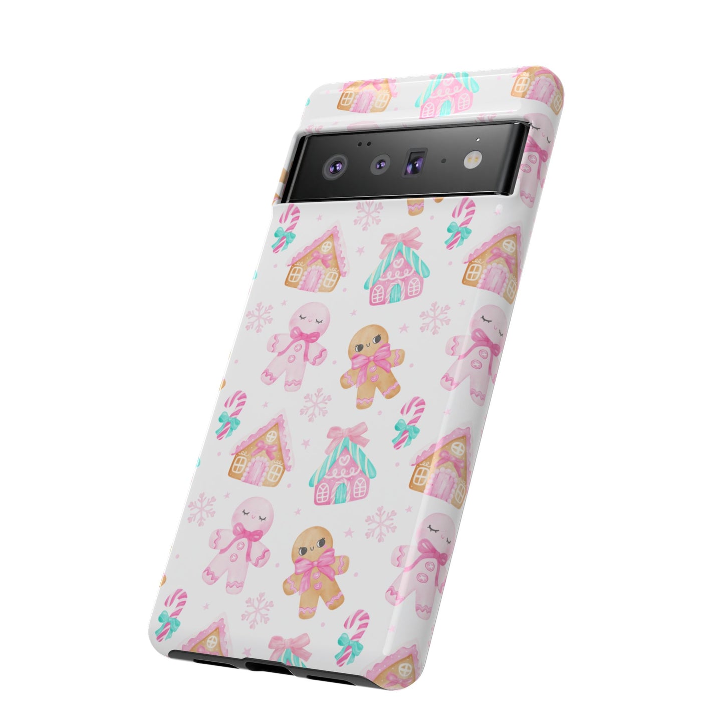 Gingerbread House & Candy Cane Phone Case – Cute Holiday Cover for iPhone, Samsung & Pixel