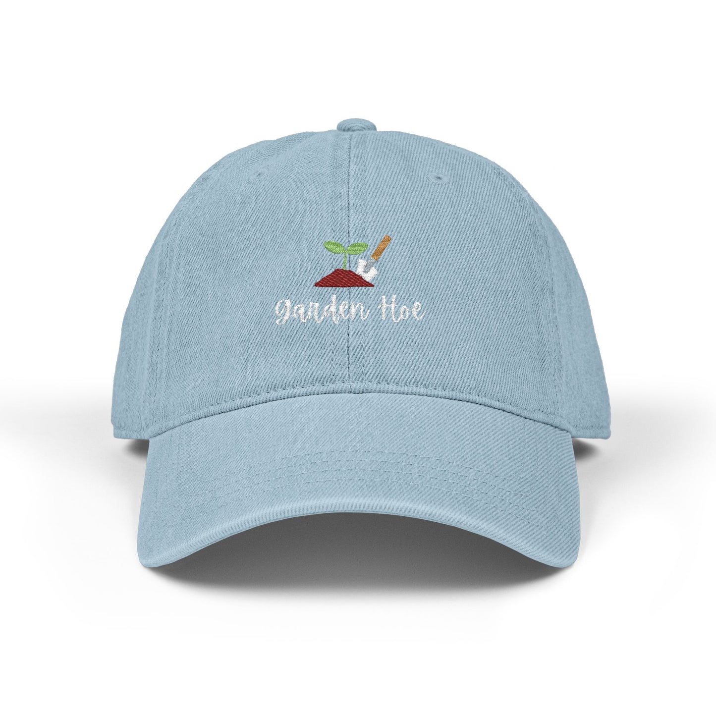 Garden Hoe Embroidered Denim Hat | Perfect Gift for Gardeners, Outdoor Lovers, Eco-Friendly Fashion, Gardening Hat, Spring Outfit