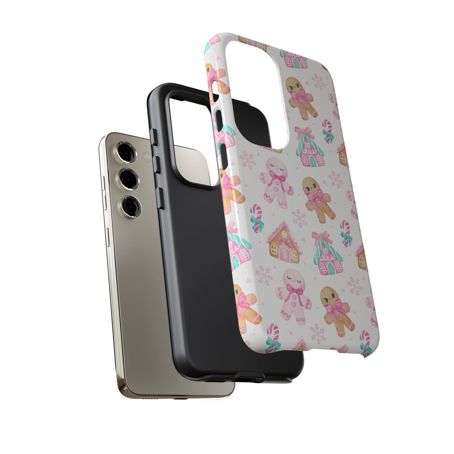 Gingerbread House & Candy Cane Phone Case – Cute Holiday Cover for iPhone, Samsung & Pixel