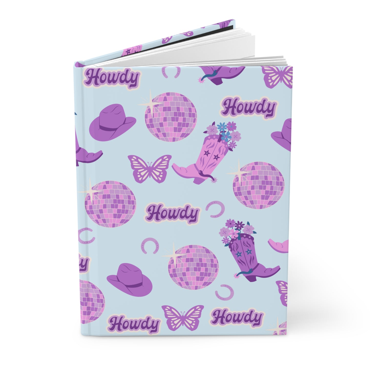 Cowgirl Vibes Hardcover Journal, Howdy Journal, Western Themed Notebook, Gift for Cowgirl, Floral Boots Journal, Writing Diary