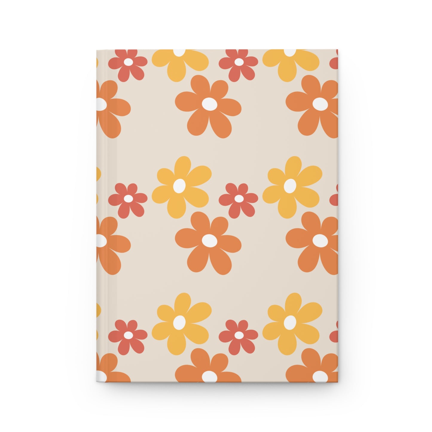 Boho Floral Hardcover Journal, 150 Lined Pages, Aesthetic Notebook for Writers & Students, Tear-Out Pages, Gift for Her, Stationery Lover