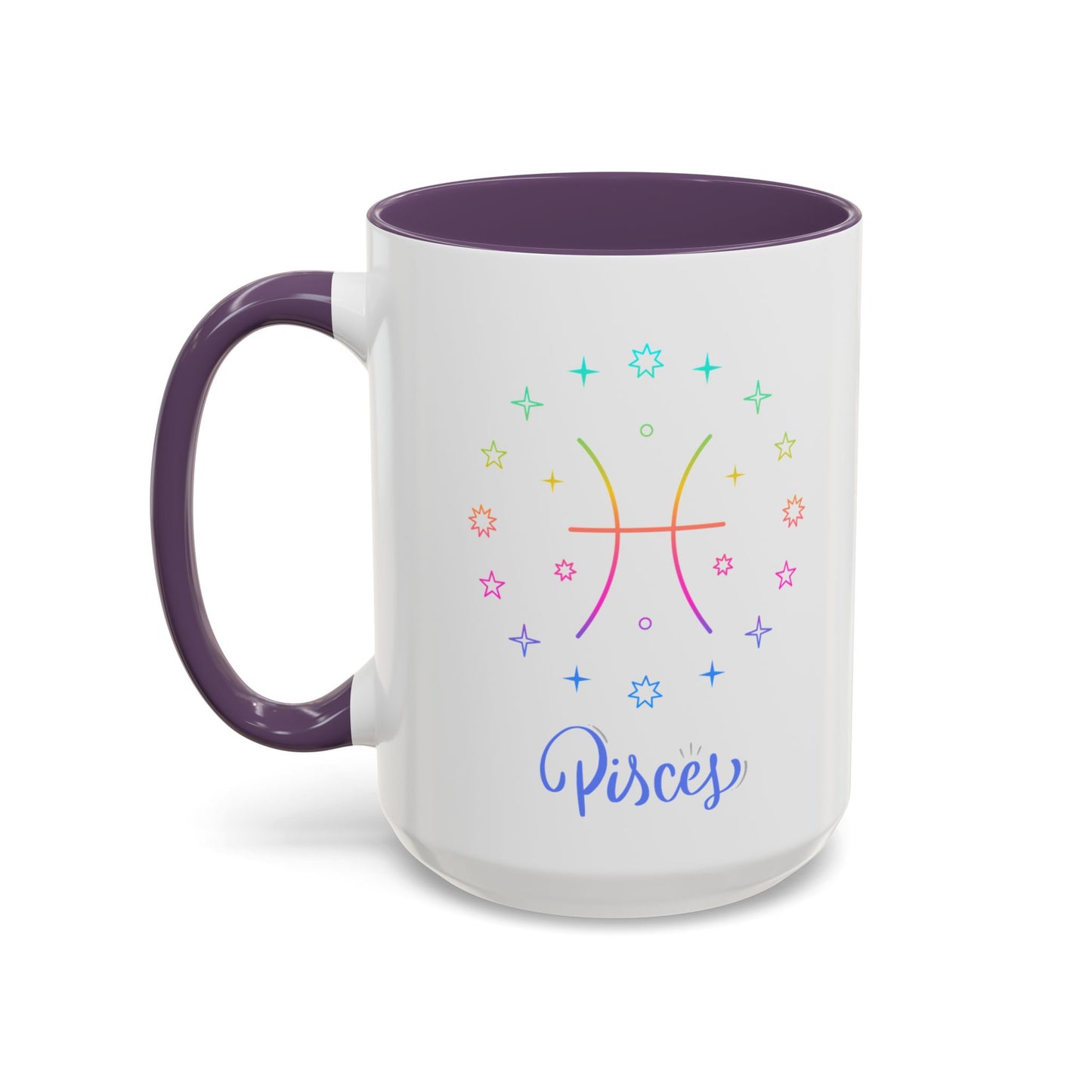 Colorful Pisces Coffee Mug, Astrology Gift, Fun Mug for Tea Lovers, Zodiac, Unique Birthday Present