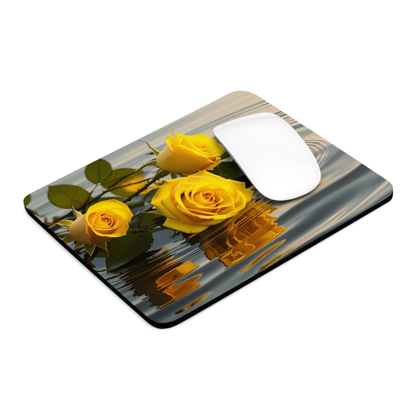 Elegant Yellow Roses Mouse Pad | Floral Design, Office Decor, Gift for Her, Work Accessories, Desk Essentials, Mother's Day