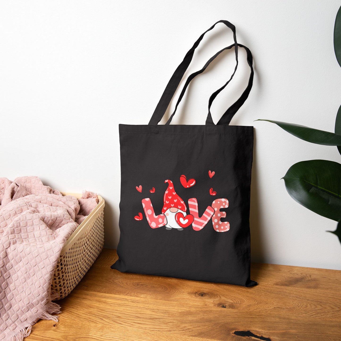 Love Gnome Cotton Canvas Tote Bag – Valentine’s Day Gift Bag