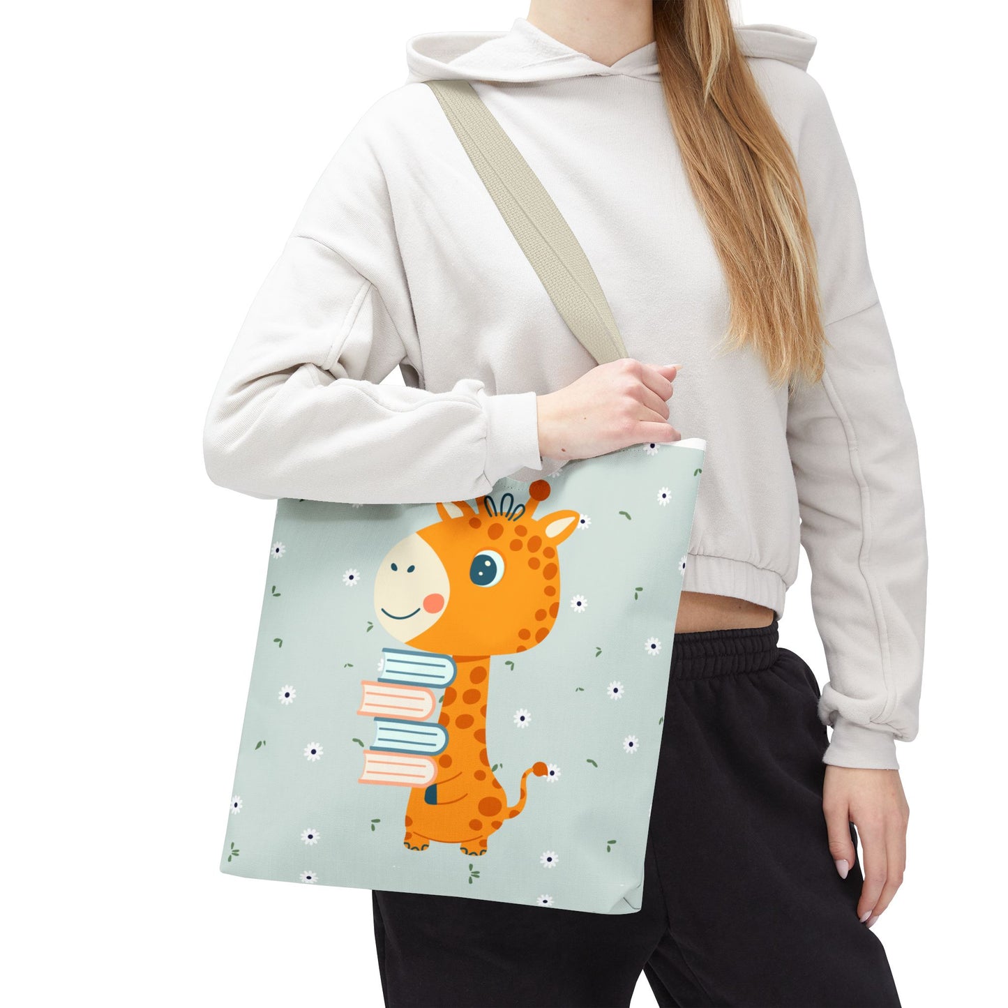 Cute Giraffe Book Lover Tote Bag – Kids & Adults Gift