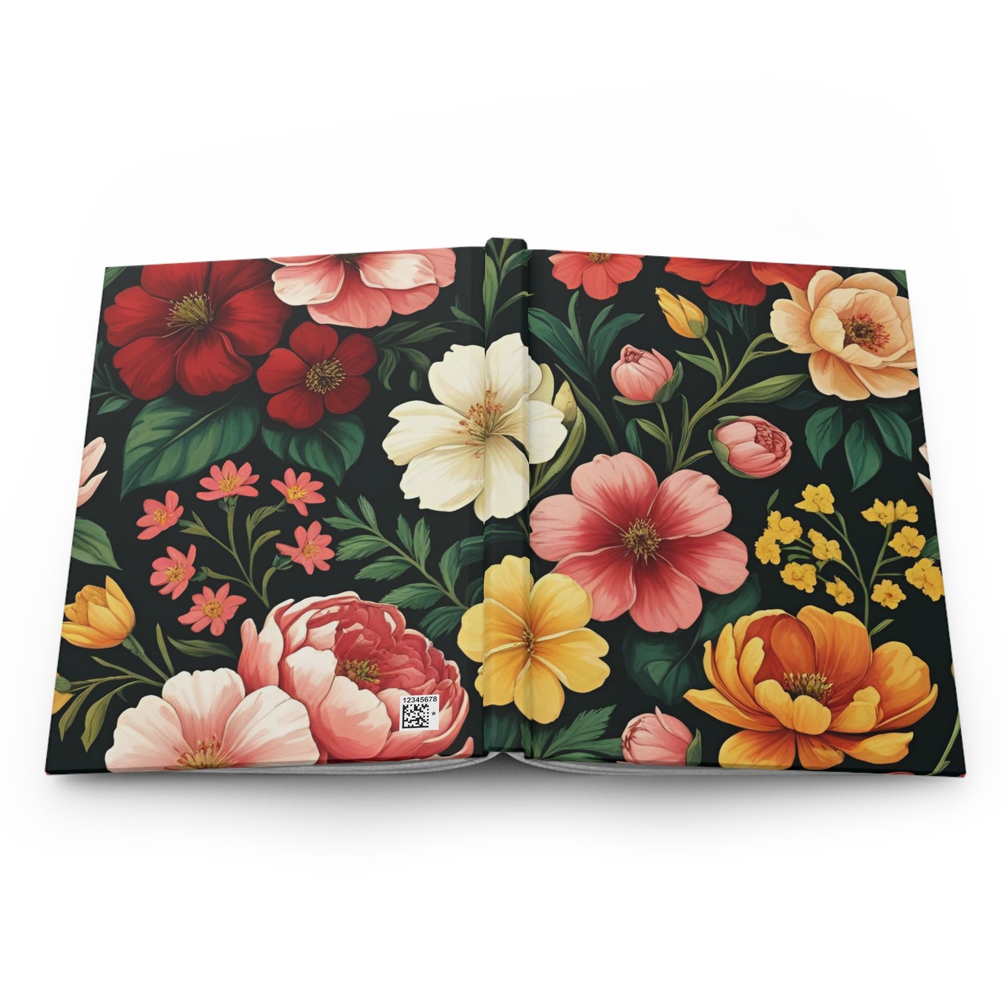 Floral Hardcover Journal - Inspirational Notebook for Writers, Diary, Daily Planner, Gift for Her, Nature Lover, Floral Decor