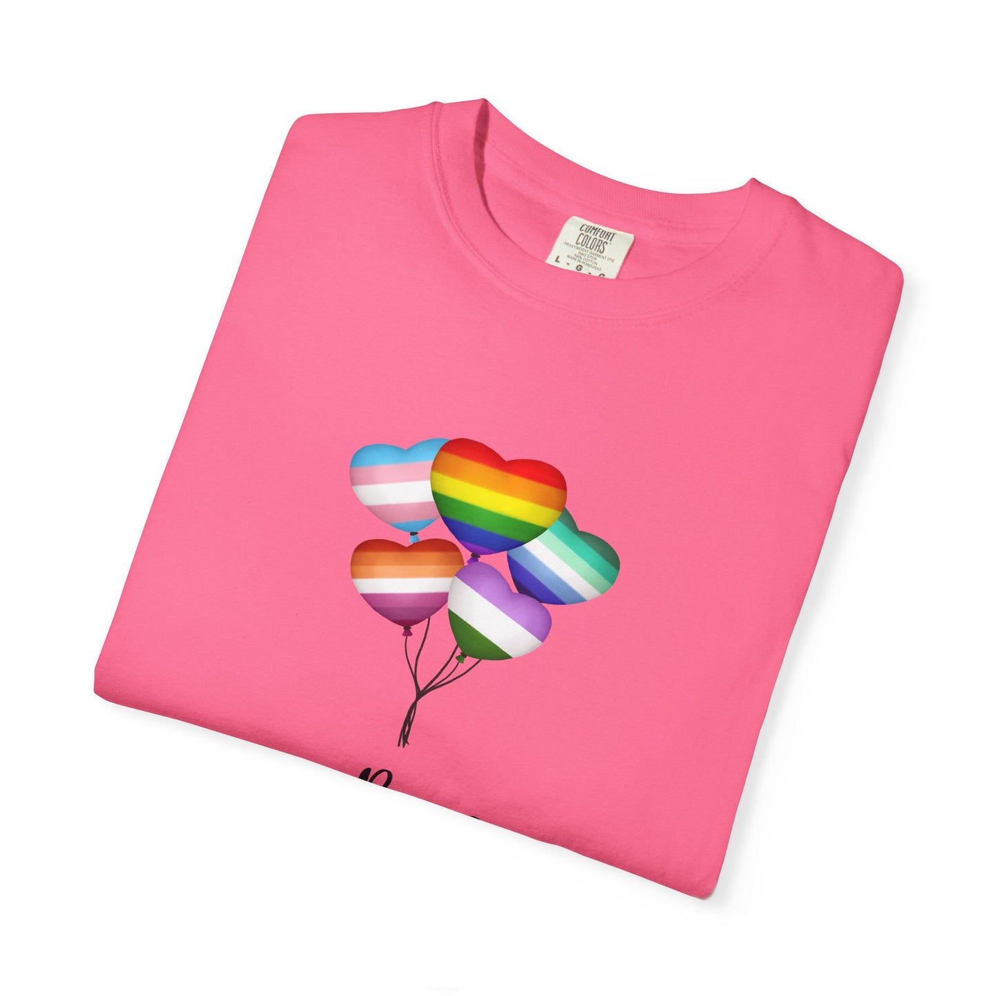 Comfort Colors Be Kind Balloon T-Shirt, Unisex Rainbow Shirt, Positive Vibes Tee, LGBTQ+ Pride Gift, Everyday Casual Wear