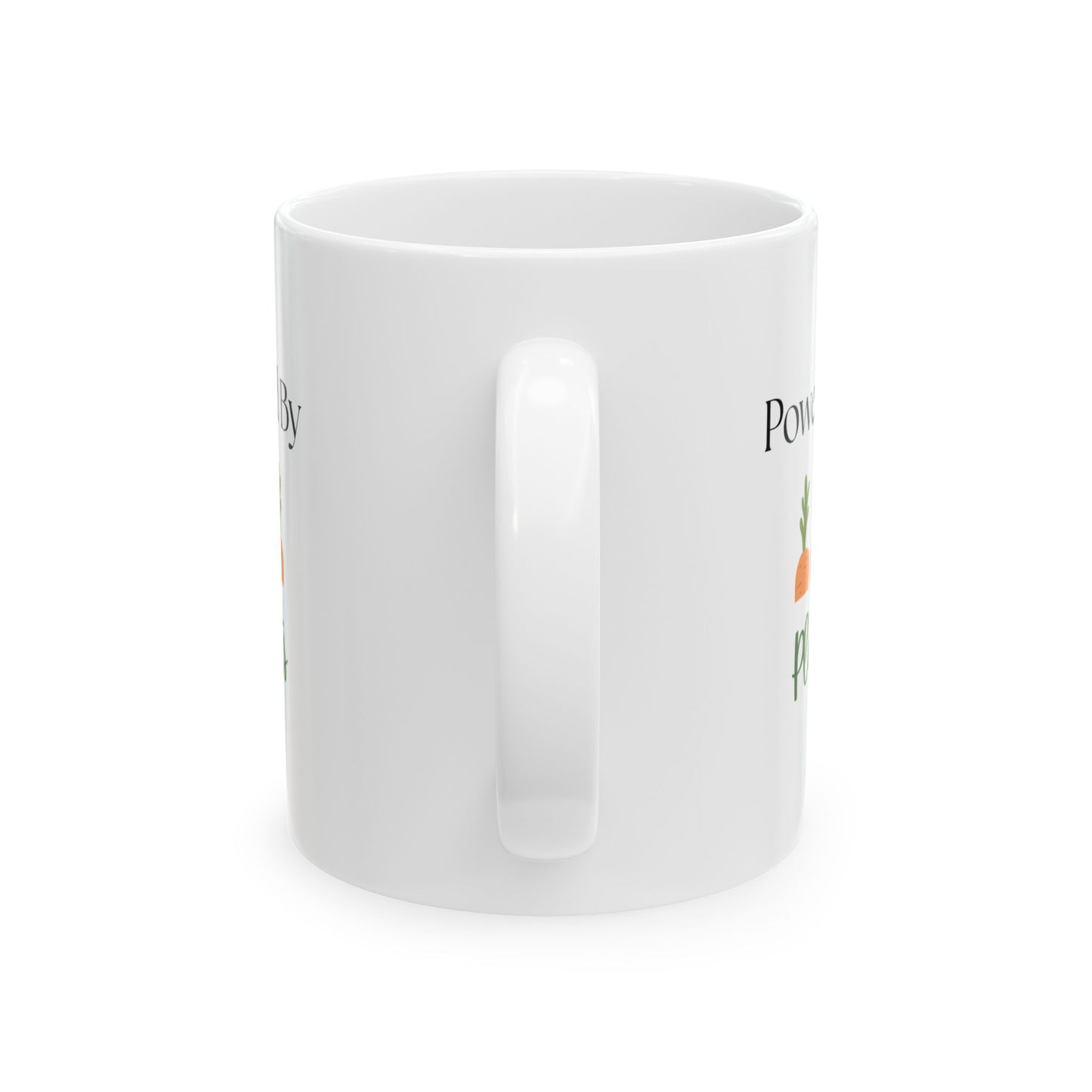 Power by Plants Ceramic Mug - Unique Veggie Lover Gift for Home, Coffee, Tea, Kitchen, Eco-Friendly, Gardening