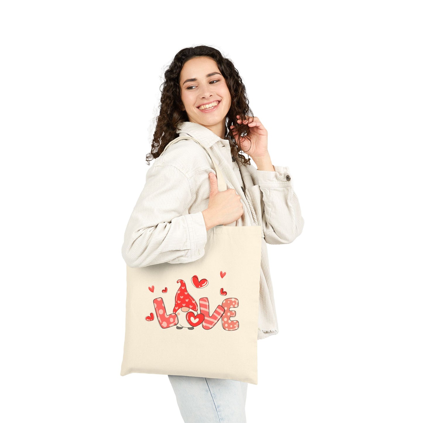 Love Gnome Cotton Canvas Tote Bag – Valentine’s Day Gift Bag