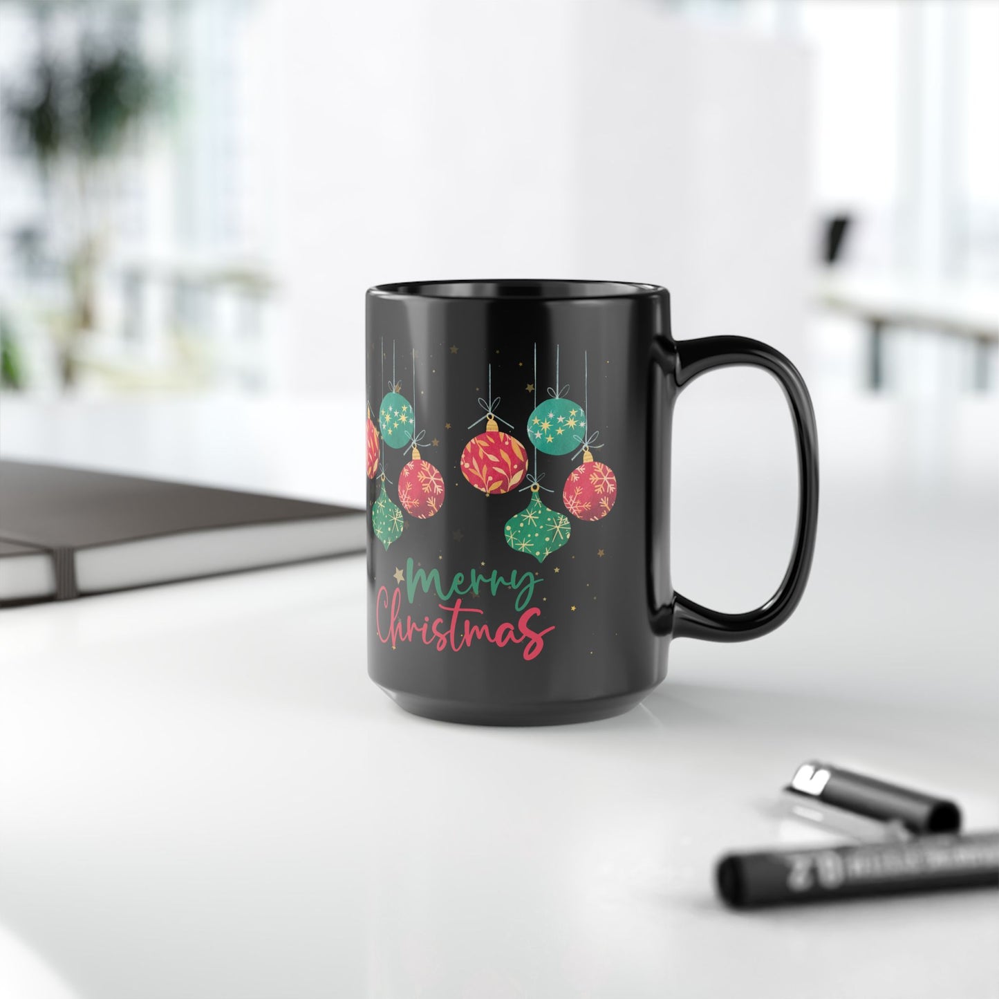 Festive Christmas Mug - Cheerful Holiday Drinkware, Coffee Cup Gift, Xmas Celebration, Ornament Design, Merry Christmas, 11oz 15oz