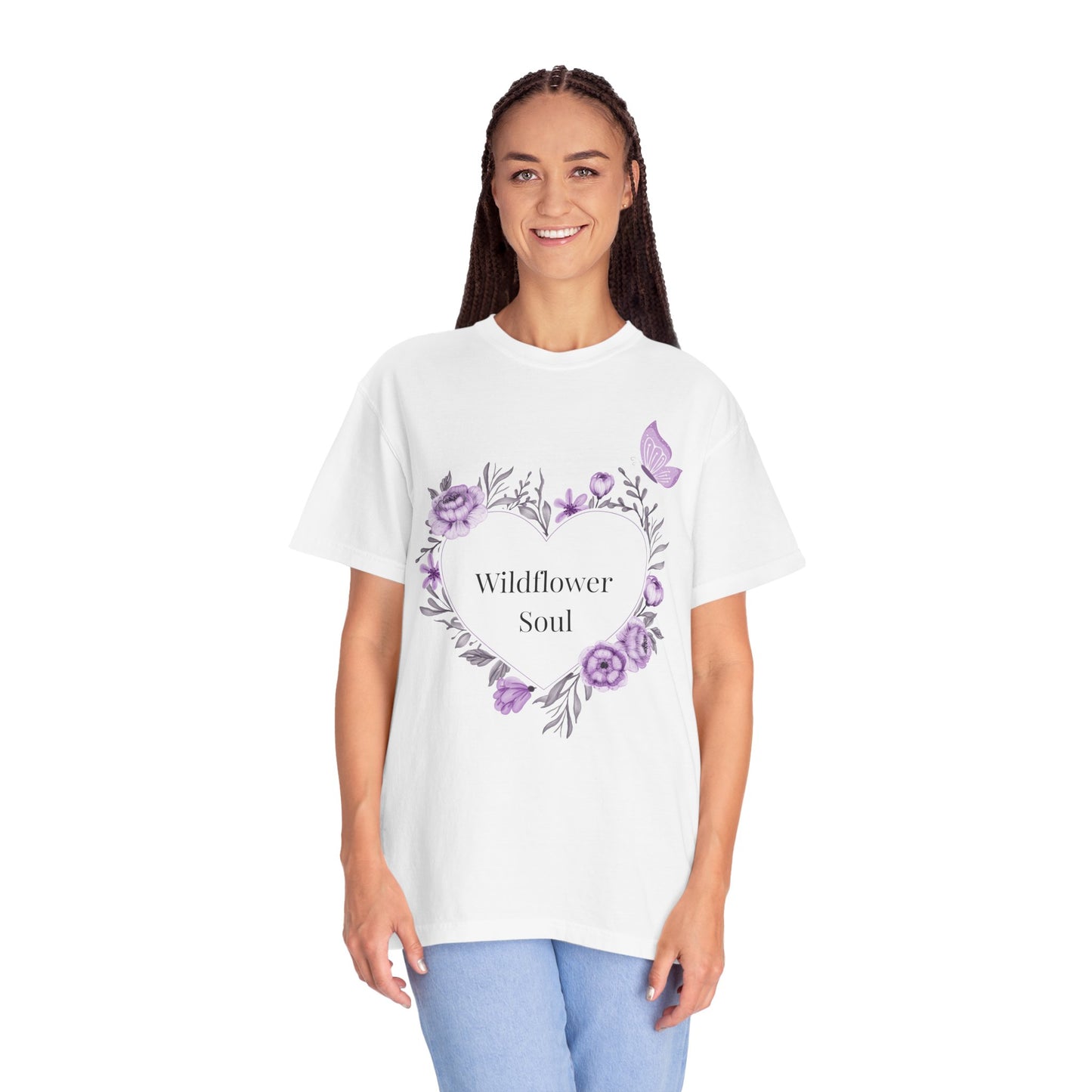 Wildflower Soul T-Shirt - Floral Heart Tee, Botanical Style Shirt, Gift for Nature Lovers, Casual Wear