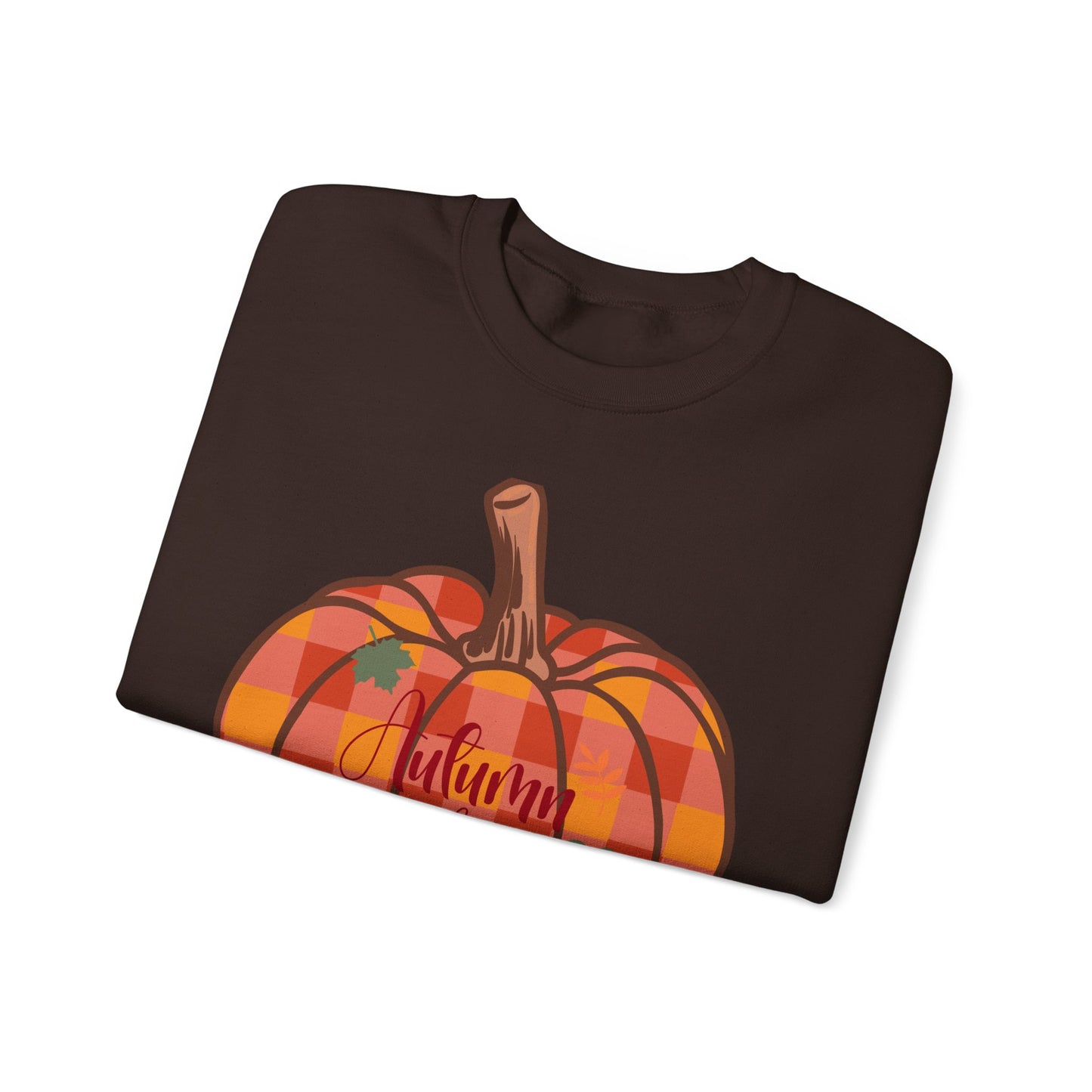 Autumn Vibes Pumpkin Sweatshirt, Cozy Fall Apparel, Unisex Crewneck for Harvest Season, Perfect for Thanksgiving, Pumpkin Lovers, Gift Idea