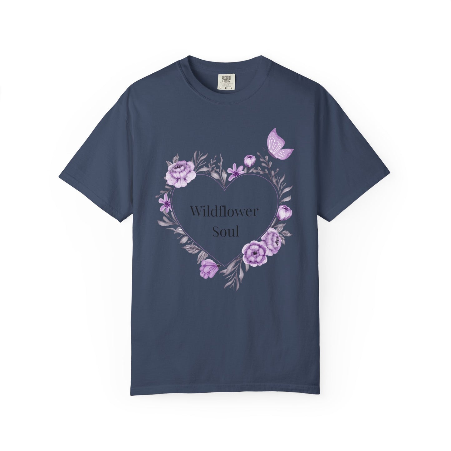Wildflower Soul T-Shirt - Floral Heart Tee, Botanical Style Shirt, Gift for Nature Lovers, Casual Wear