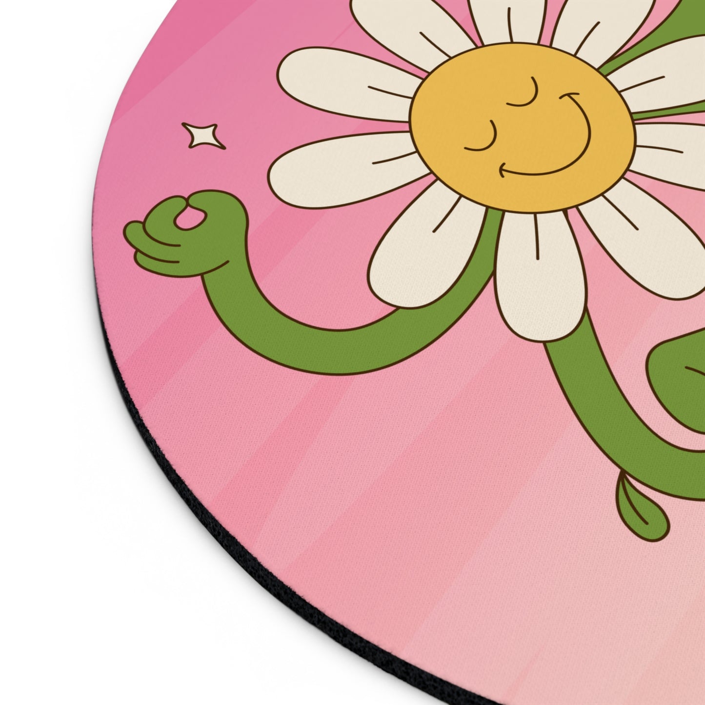 Zen AF Daisy Mouse Pad | Meditation Desk Accessory, Gift for Yoga Lovers,