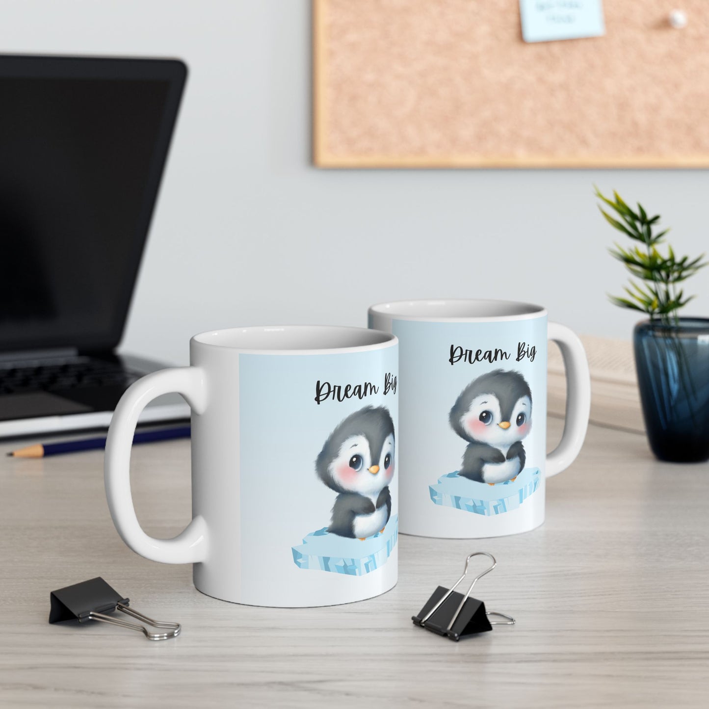 Penguin Motivational Ceramic Mug, Perfect Gift for Animal Lovers, Inspirational Mug, Penguin Lovers Gift, Cozy Beverage Cup
