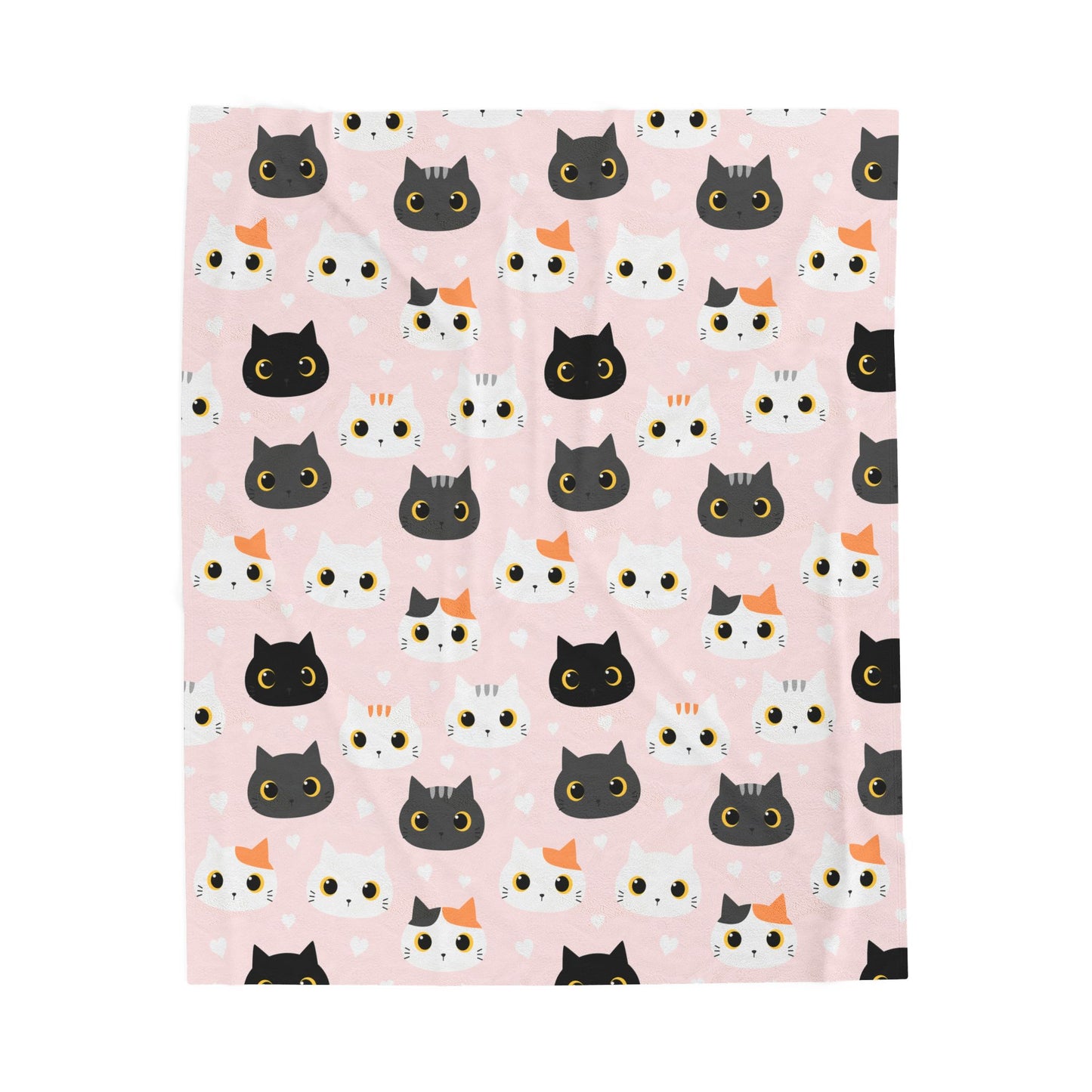 Cat-Themed Velveteen Plush Blanket, Perfect for Cat Lovers, Gift for Birthdays, Home Decor, Cozy Nights, Nursery