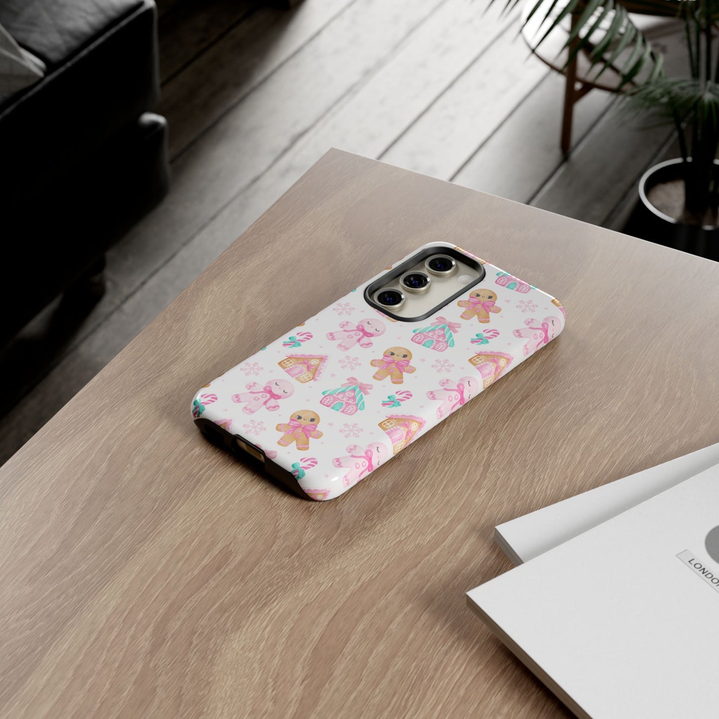 Gingerbread House & Candy Cane Phone Case – Cute Holiday Cover for iPhone, Samsung & Pixel