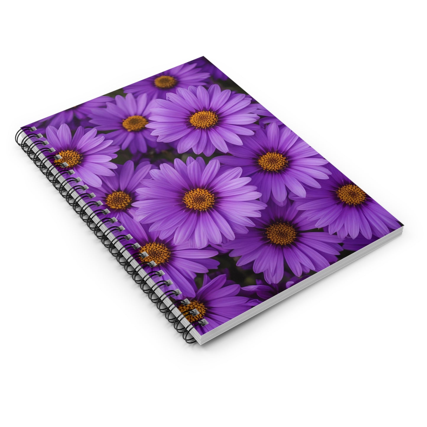 Purple Daisy Floral Spiral Notebook, Journal for Writers, Floral Back to School Gift, Student Supplies, Nature Lover Gifts