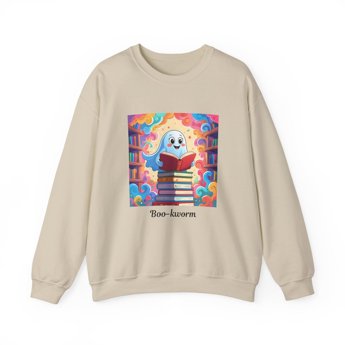 Boo-kworm Sweatshirt, Cute Animal Crewneck, Cozy Gift for Book Lovers, Perfect for Reading Nights, Unique Library Apparel