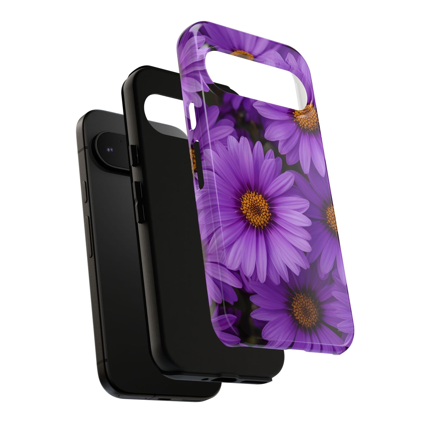 Purple Daisy Tough Case, Floral Phone Case, Durable Mobile Cover, Gift for Her, Everyday Use, Spring Accessories