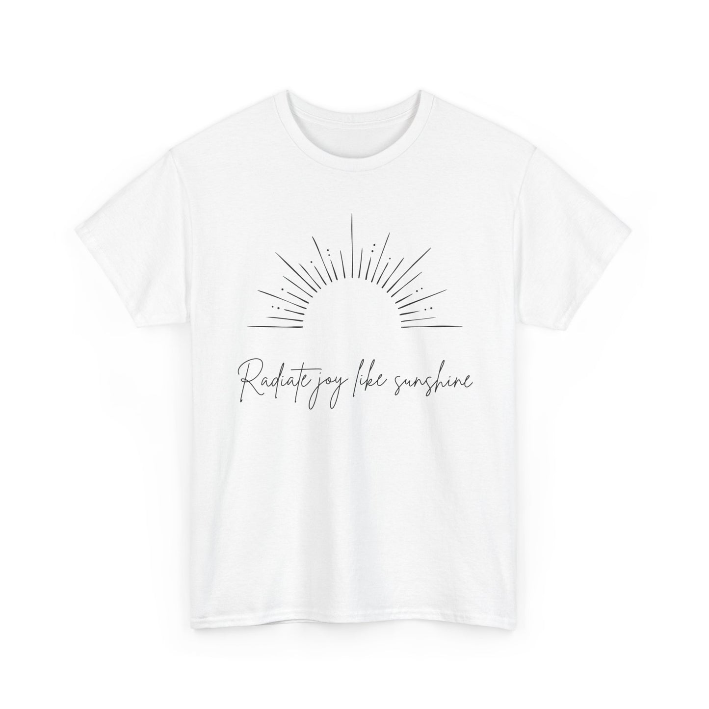Radiate Joy Unisex Heavy Cotton Tee - Positive Vibes Shirt, Casual Wear, Gift for Friends, Inspirational Tee, Everyday Comfort