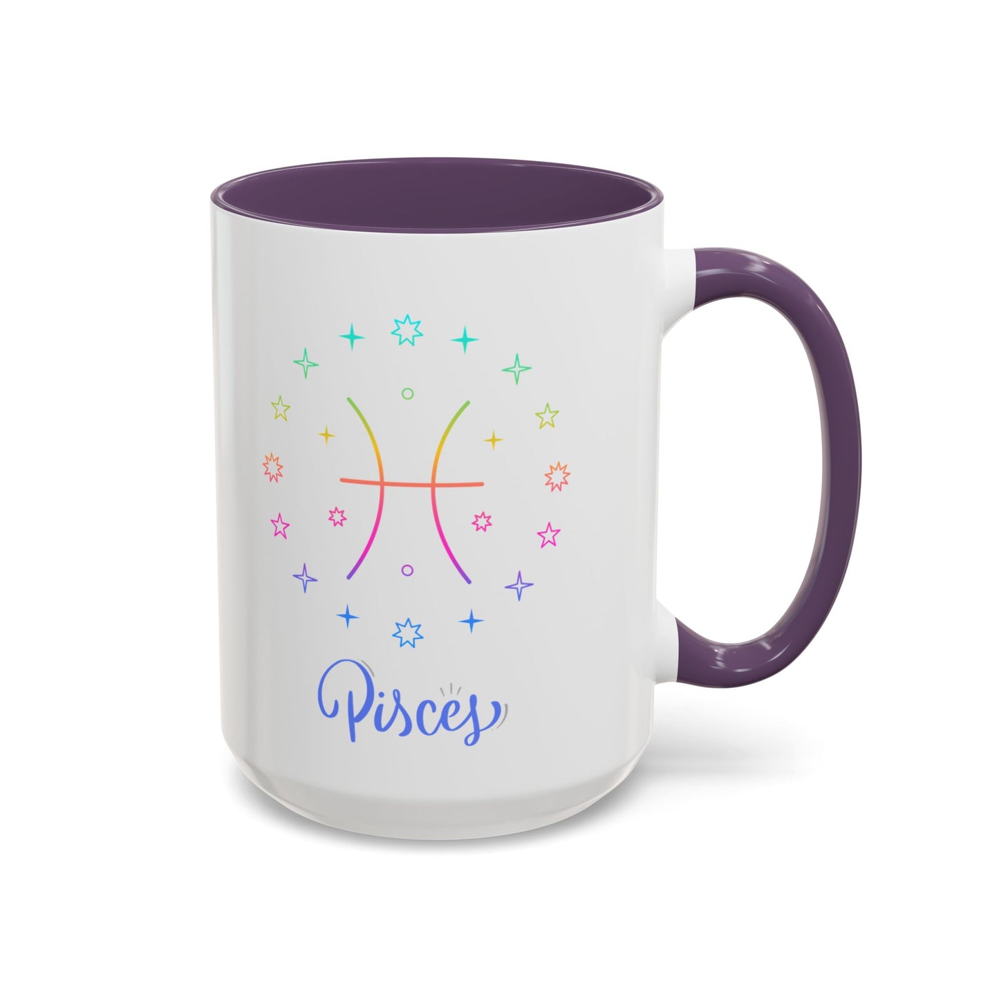 Colorful Pisces Coffee Mug, Astrology Gift, Fun Mug for Tea Lovers, Zodiac, Unique Birthday Present