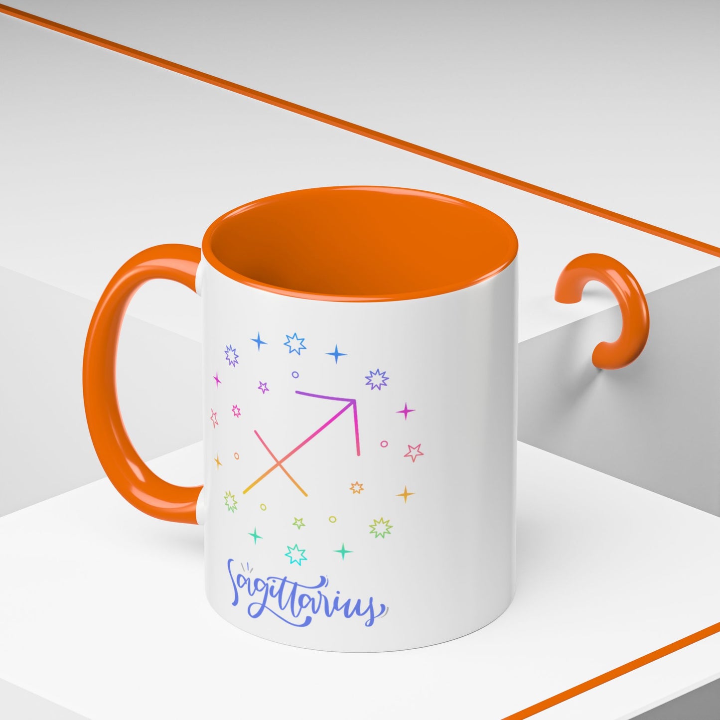 Colorful Sagittarius Coffee Mug, Zodiac Mug, Astrology Gift, Personalized Coffee Cup, Horoscope Mug, Unique Coffee Lover Gift