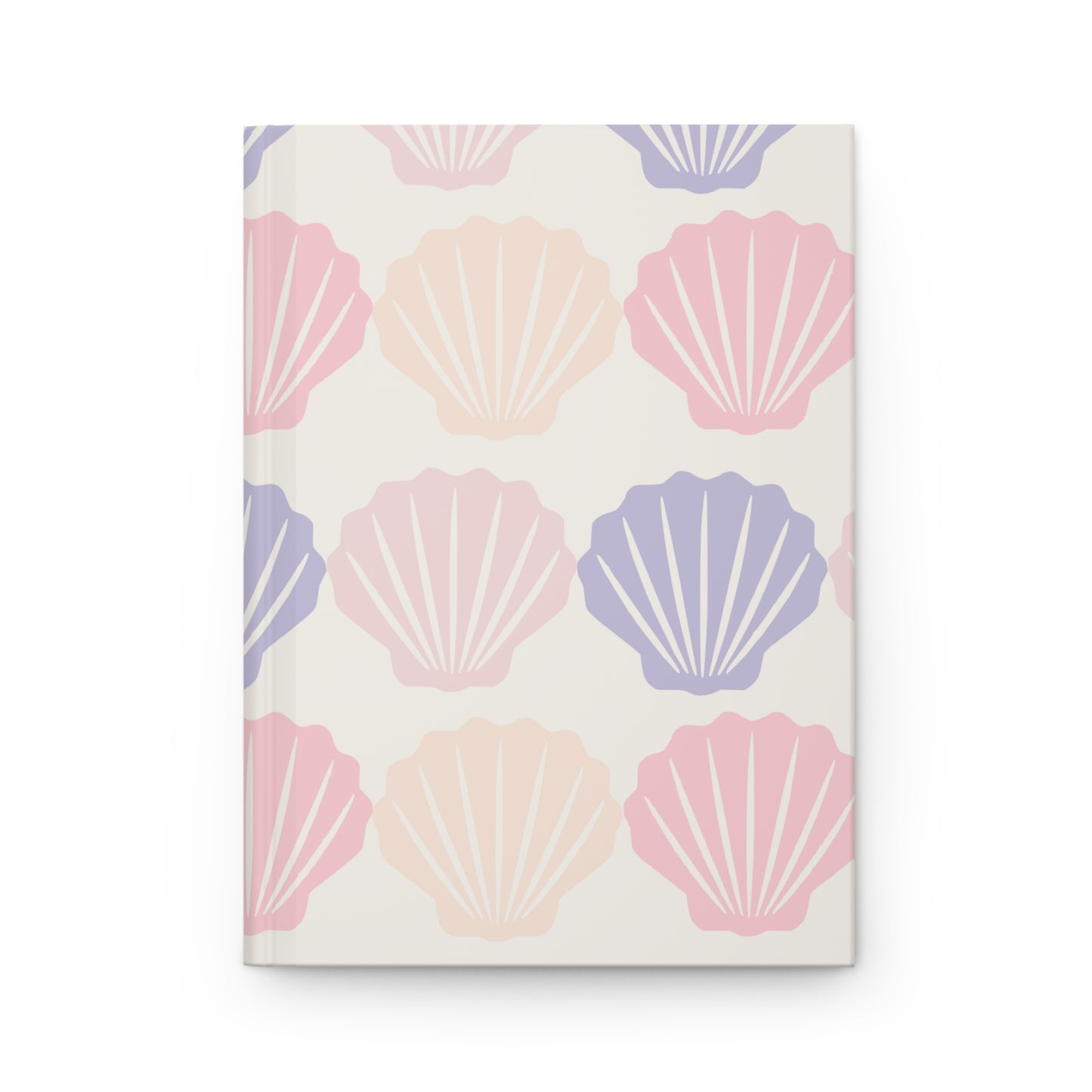 Seashell Hardcover Journal, 150 Lined Pages, Beach Aesthetic Notebook, Coastal Gift for Writers, Students & Artists, Ocean Stationery