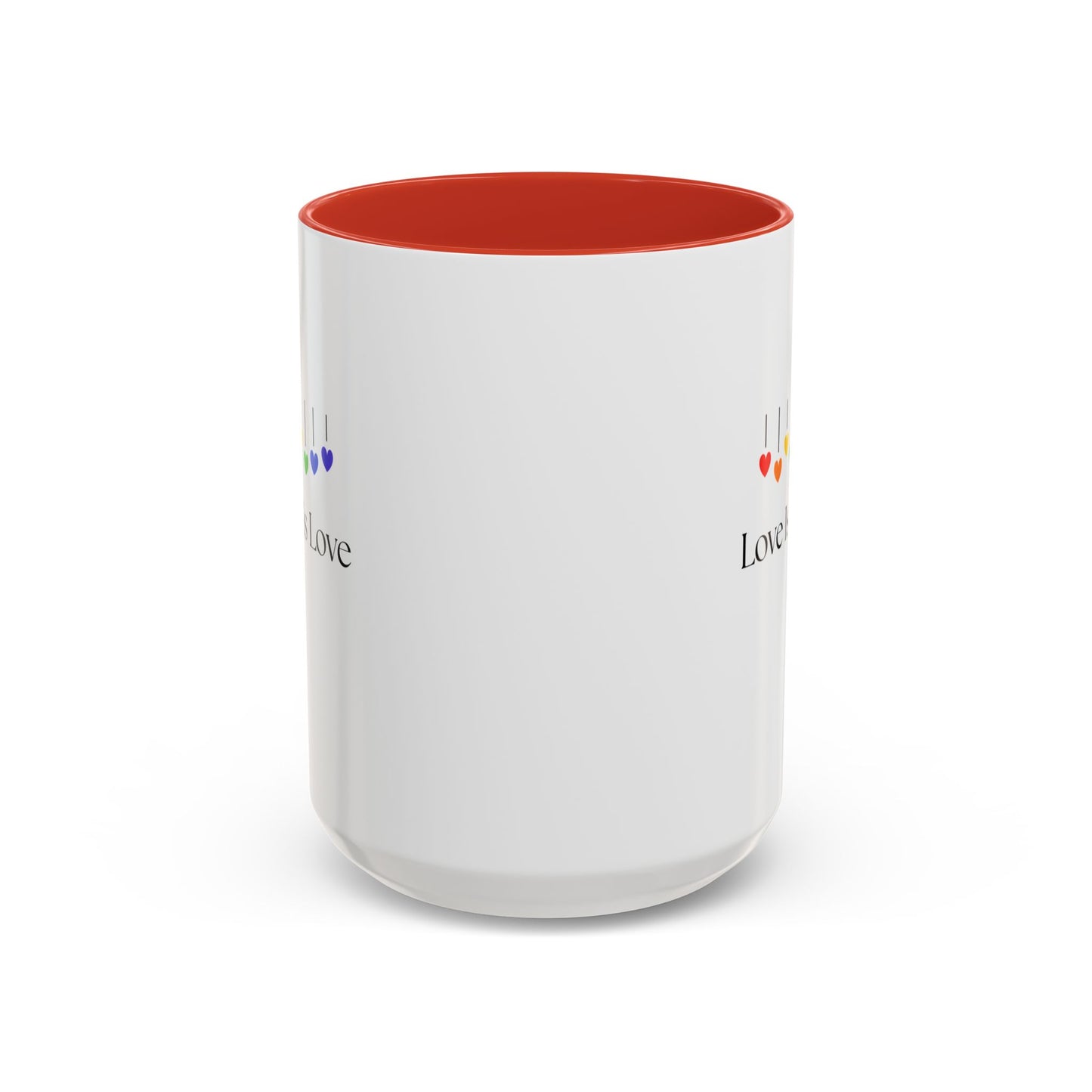 Colorful Love is Love Accent Coffee Mug - Celebrating Diversity & Acceptance, Perfect Gift for Pride