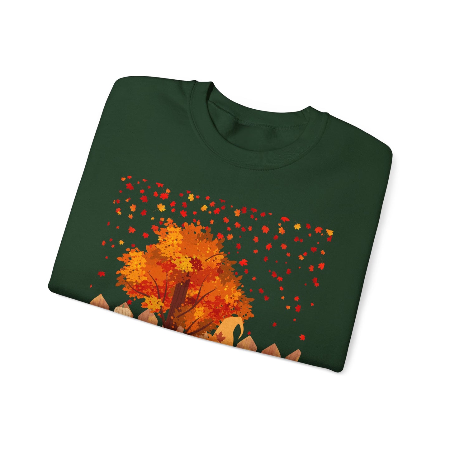 Fall Season Gnome Crewneck Sweatshirt, Cozy Autumn Tree Design, Unisex Sweatshirt, Holiday Gift