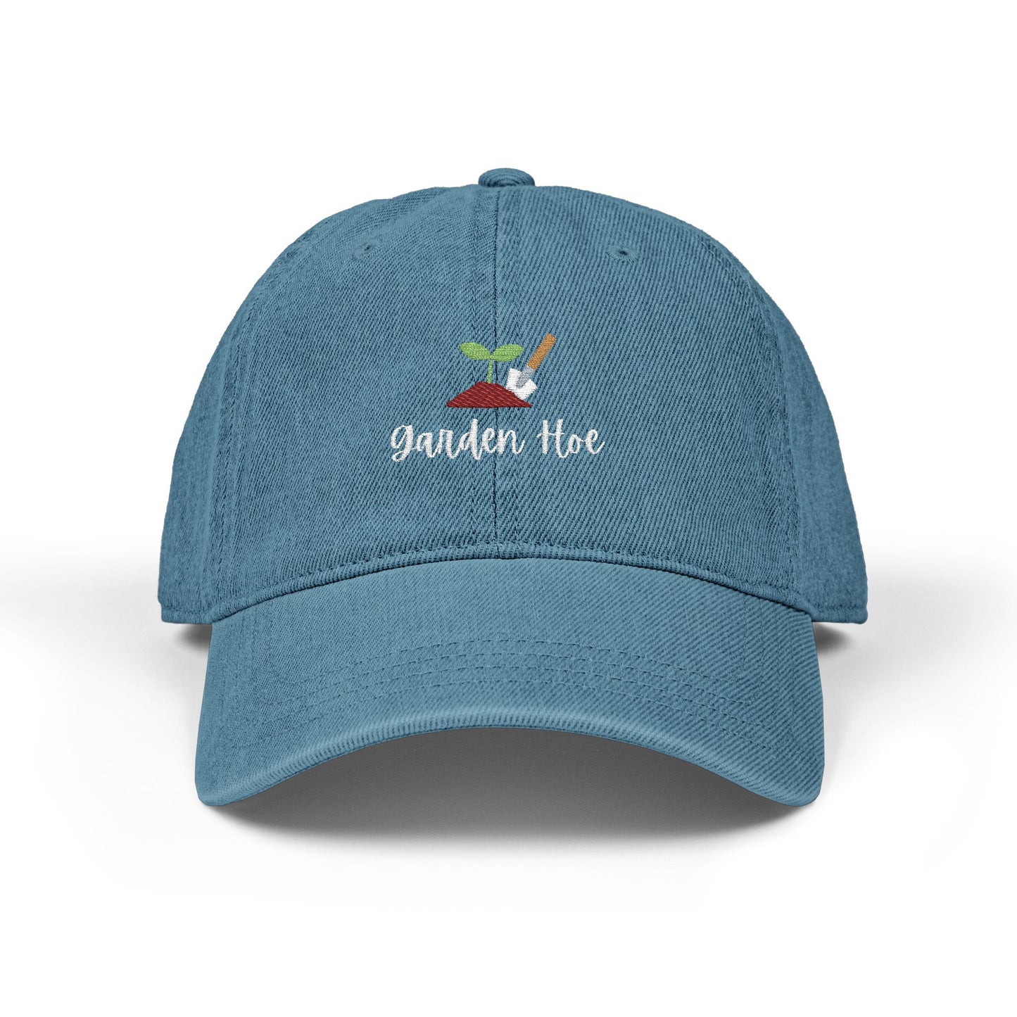 Garden Hoe Embroidered Denim Hat | Perfect Gift for Gardeners, Outdoor Lovers, Eco-Friendly Fashion, Gardening Hat, Spring Outfit