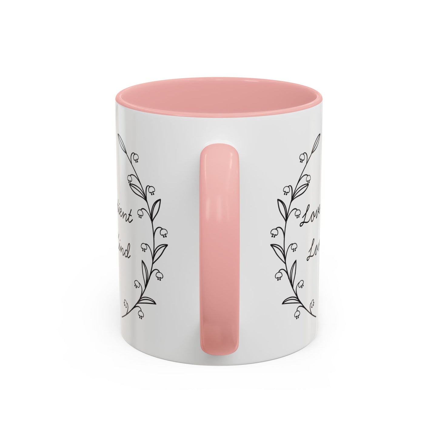 Love is Patient Accent Coffee Mug - Inspirational Drinkware, Gift for Coffee Lovers, Motivational Mug for Home & Office
