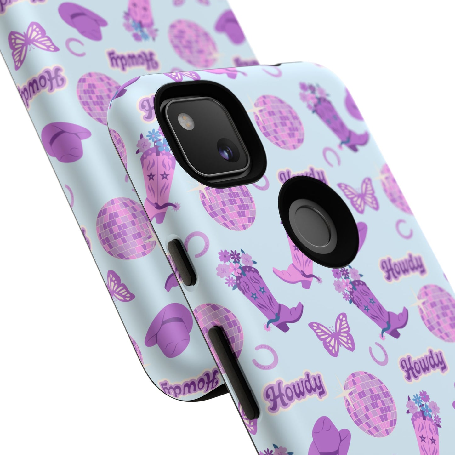 Pink Purple Western Phone Case | Tough Cases | Howdy Design, Colorful Cowboy Accessories, Gift for Cowgirl, Fun Phone Cover