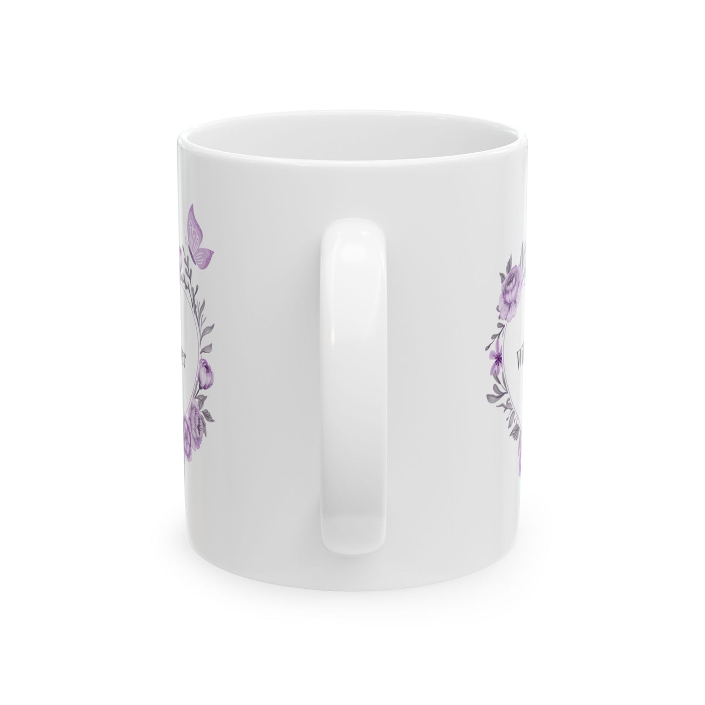 Wildflower Soul Floral Ceramic Mug Perfect for Friends, Gifts, Coffee Lovers, Home Decor, Birthdays, Lavender Vibes
