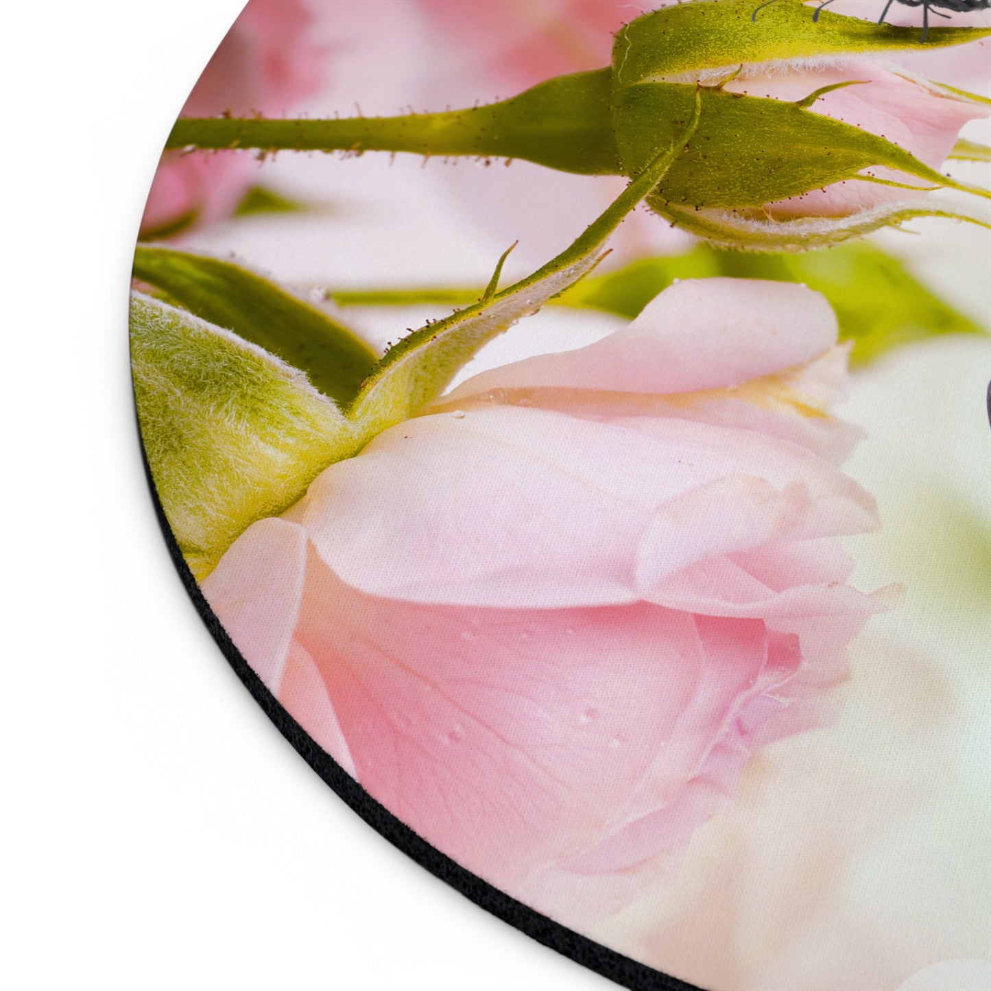 Butterfly Blossom Mouse Pad, Floral Desk Accessory, Computer Mat, Gift for Nature Lovers, Elegant Office Decor