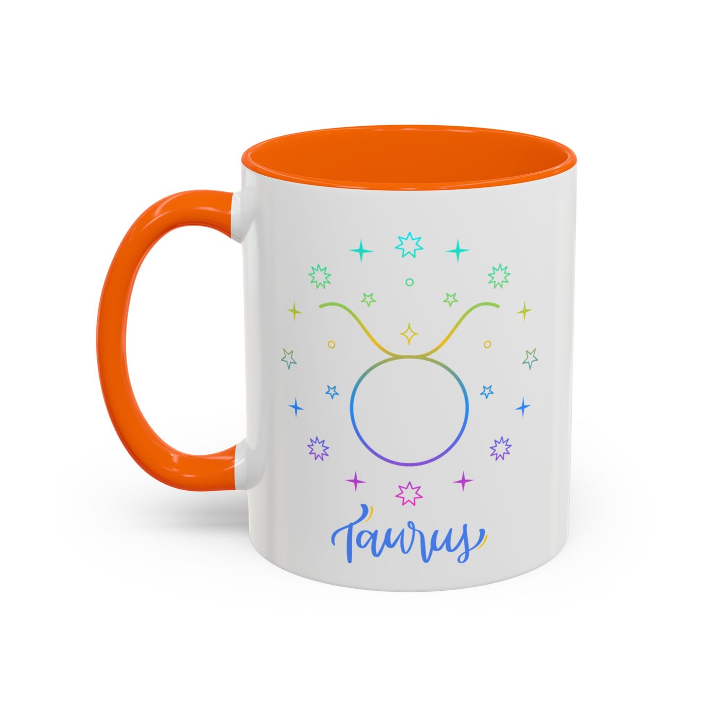 Colorful Taurus Accent Coffee Mug | Zodiac Gift for Astrology Lovers, Unique Personalized Birthday Mug, Paper Gift