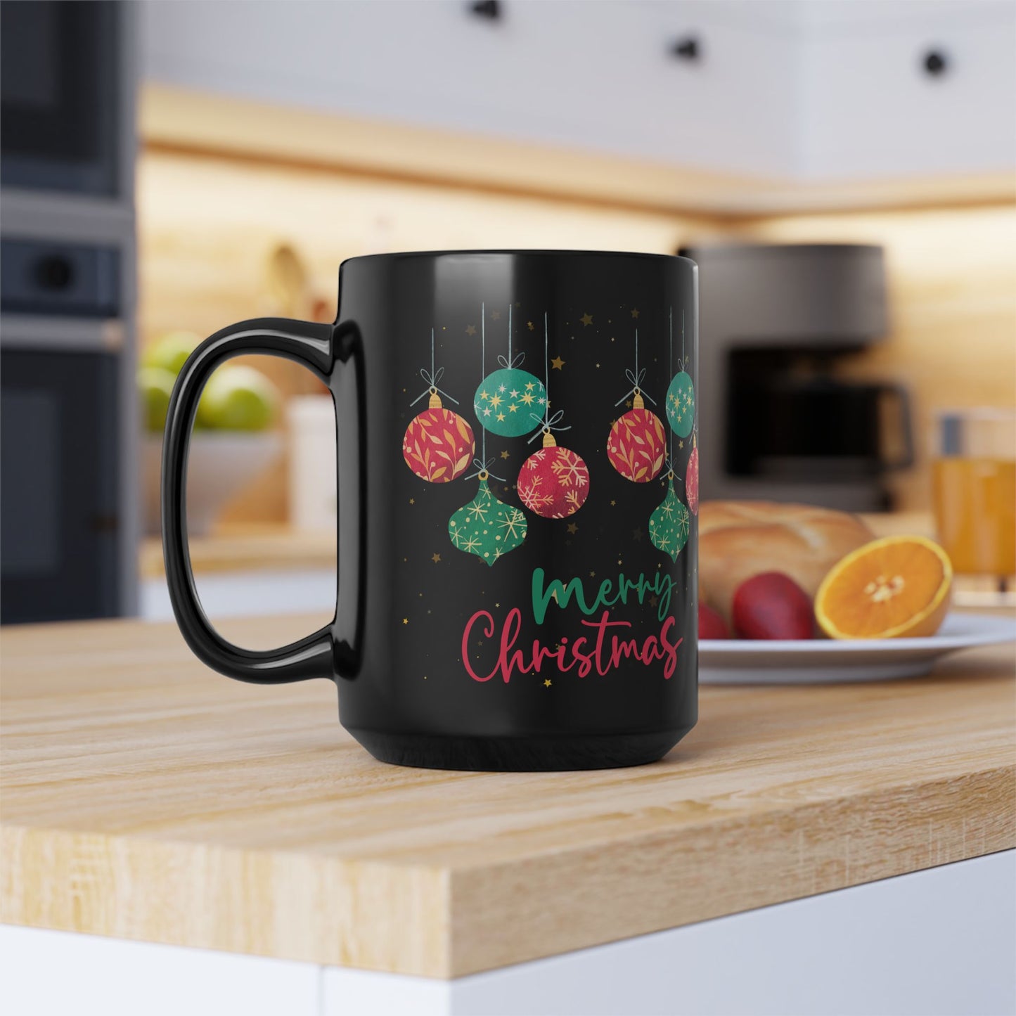 Festive Christmas Mug - Cheerful Holiday Drinkware, Coffee Cup Gift, Xmas Celebration, Ornament Design, Merry Christmas, 11oz 15oz