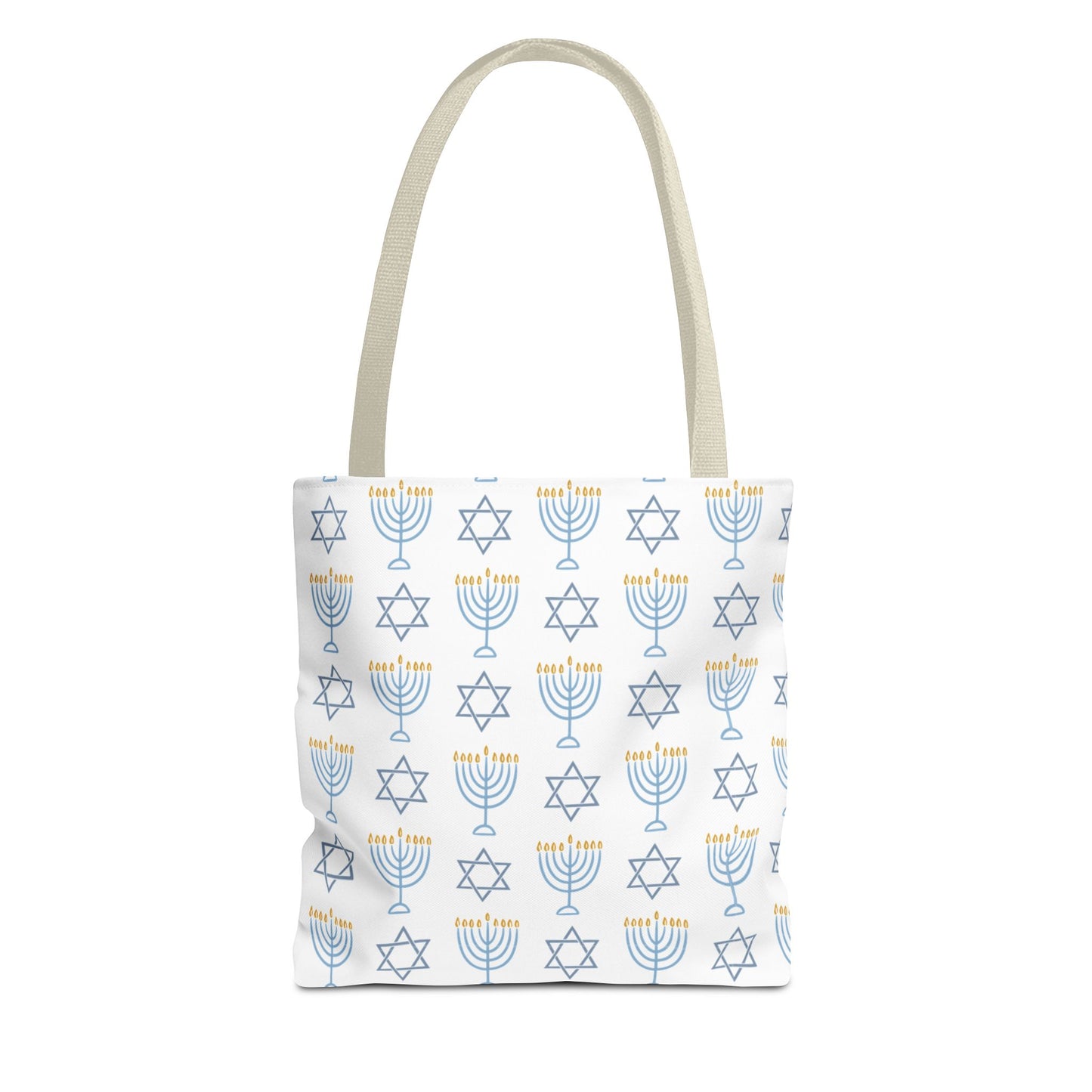 Hanukkah Celebration Tote Bag – Menorah & Star of David Design