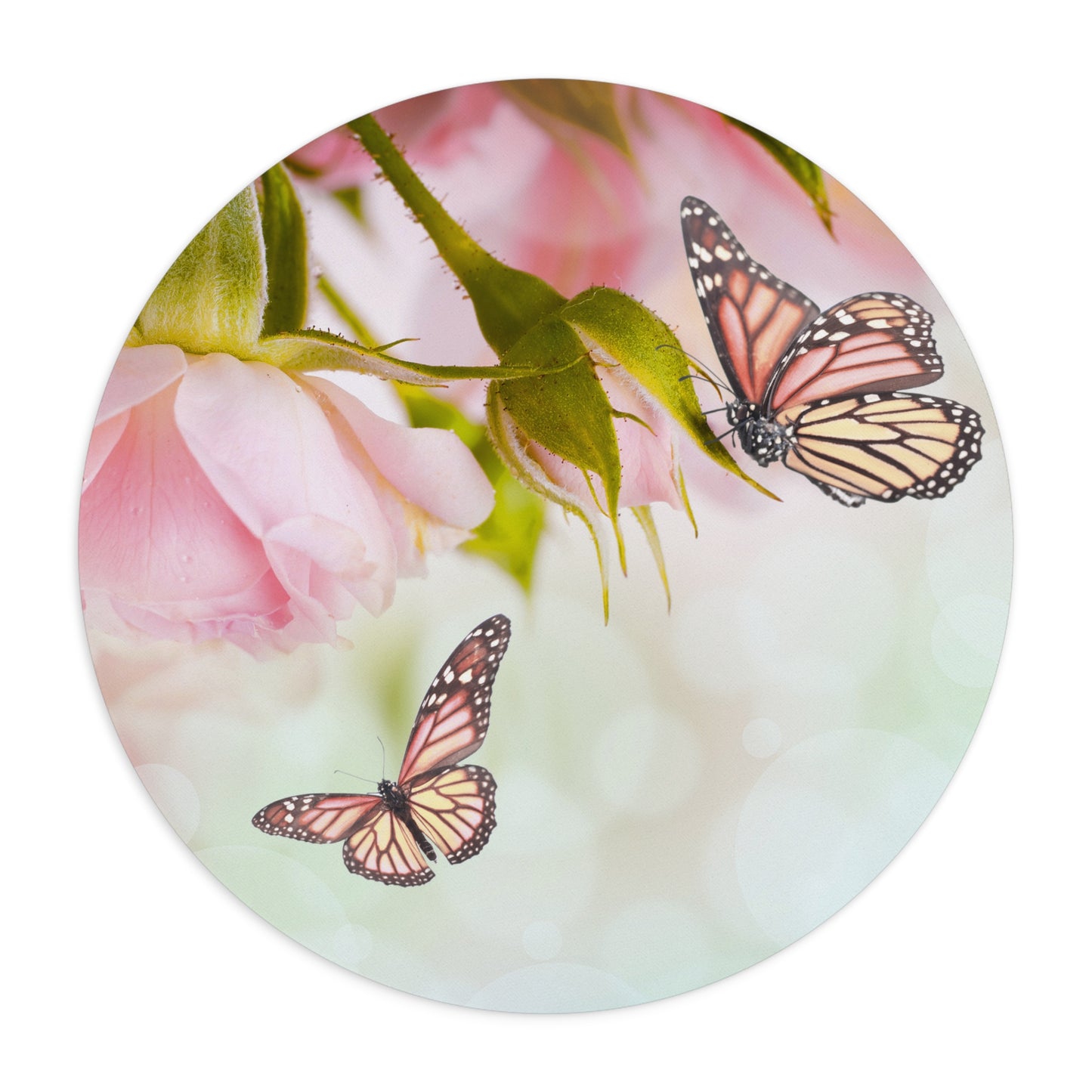 Butterfly Blossom Mouse Pad, Floral Desk Accessory, Computer Mat, Gift for Nature Lovers, Elegant Office Decor