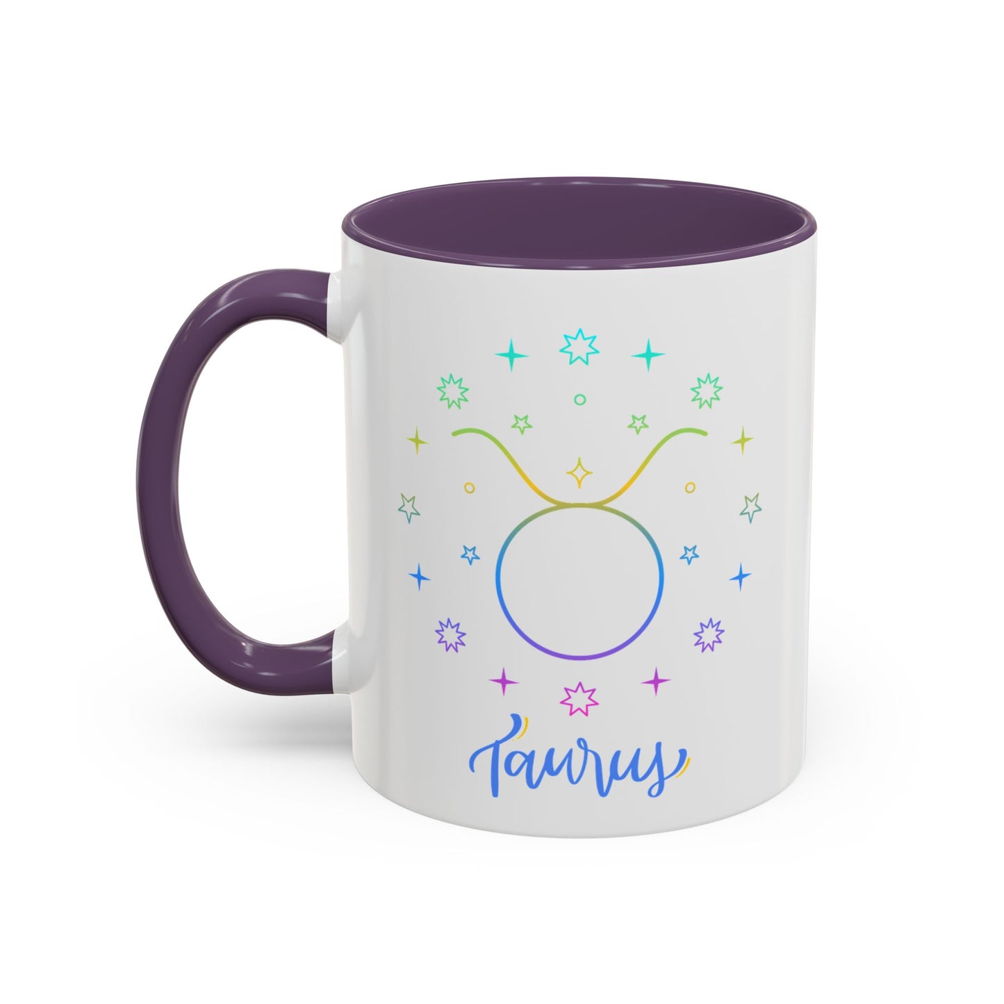Colorful Taurus Accent Coffee Mug | Zodiac Gift for Astrology Lovers, Unique Personalized Birthday Mug, Paper Gift
