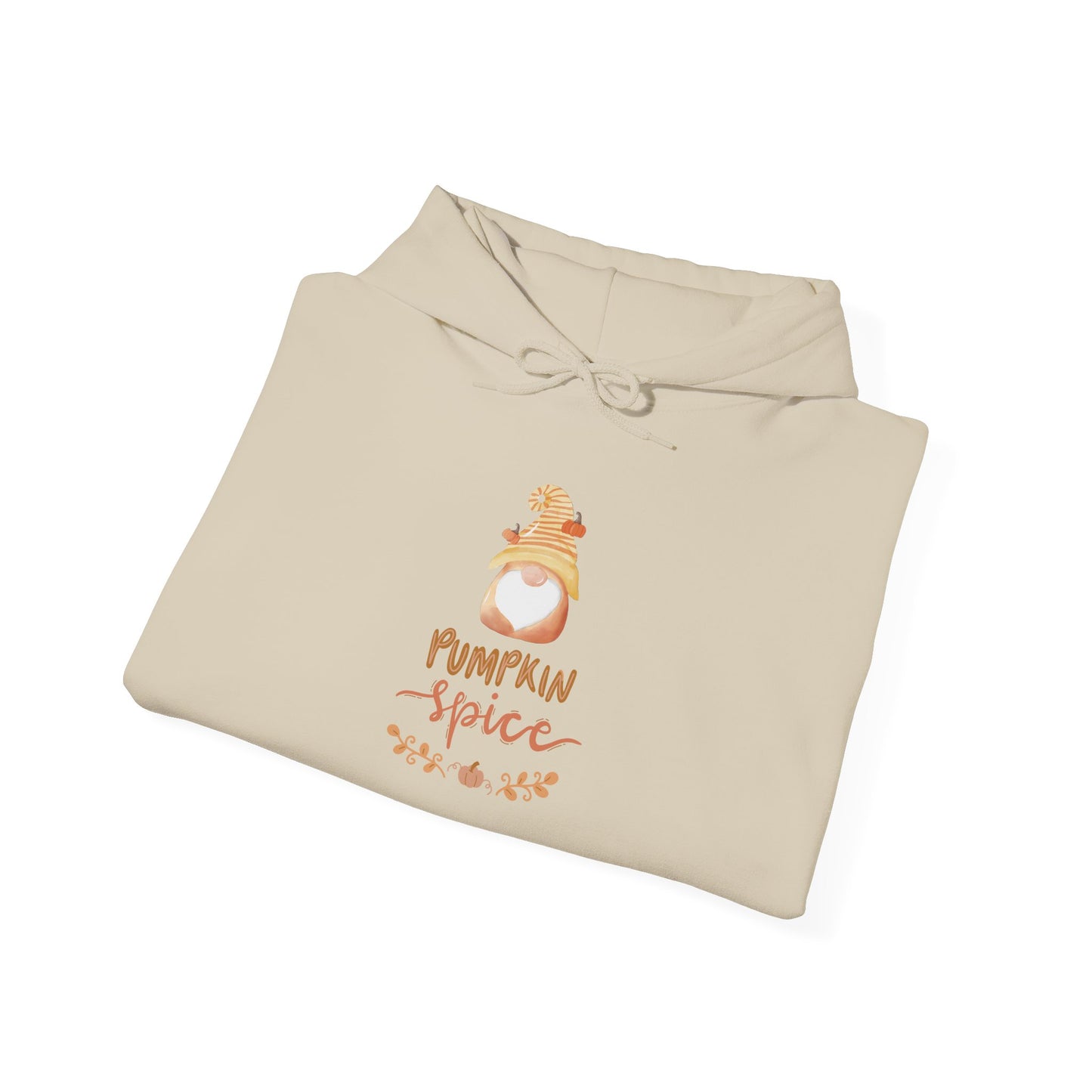 Pumpkin Spice Hoodie with Fall Gnome, Cozy Autumn Unisex Sweatshirt, Thanksgiving Hoodie, Cute Fall Gift Idea