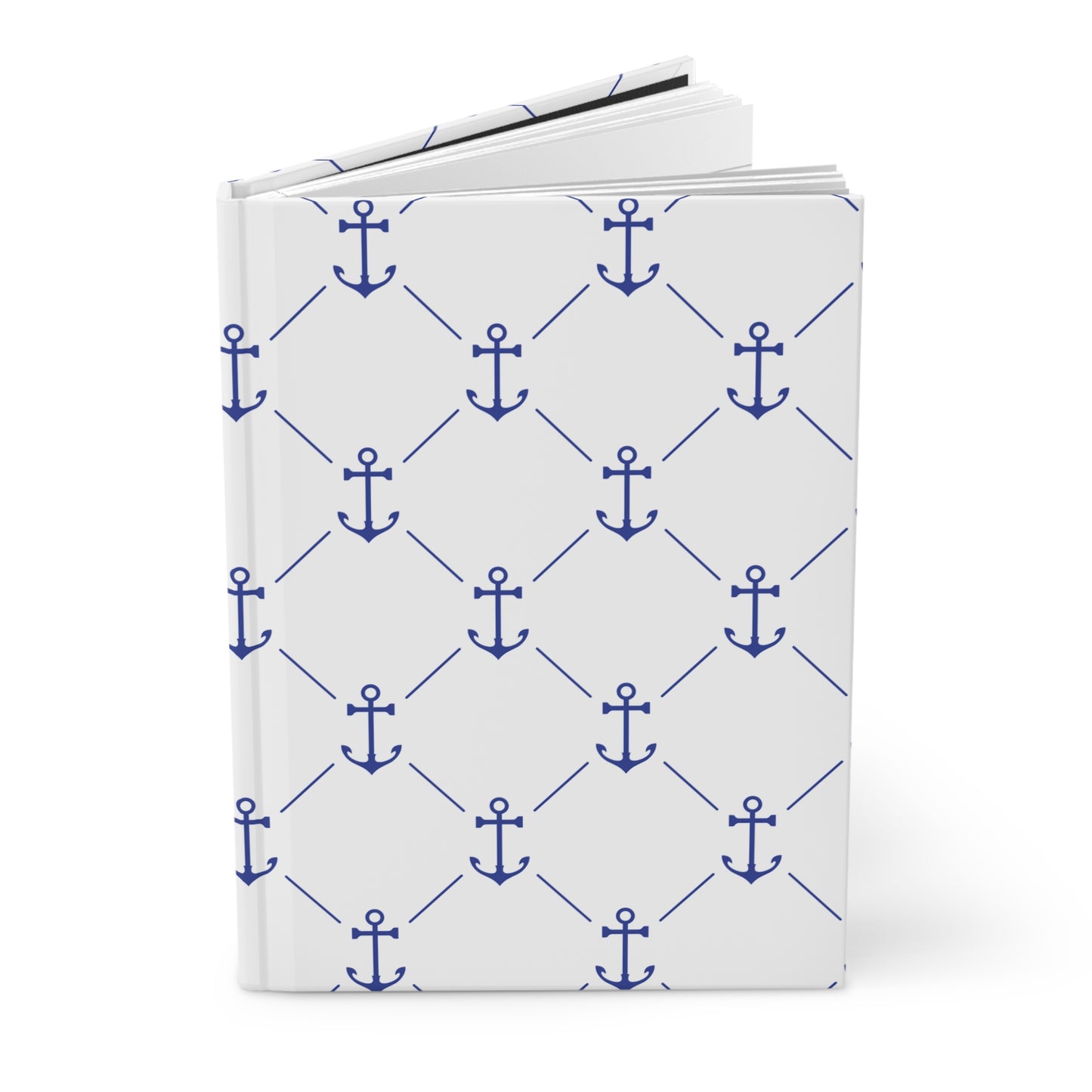 Nautical Hardcover Journal for Beach Lovers, Sea Anchor Notebook, Gift for Sailors, Travel Journal, Ocean Inspired Diary