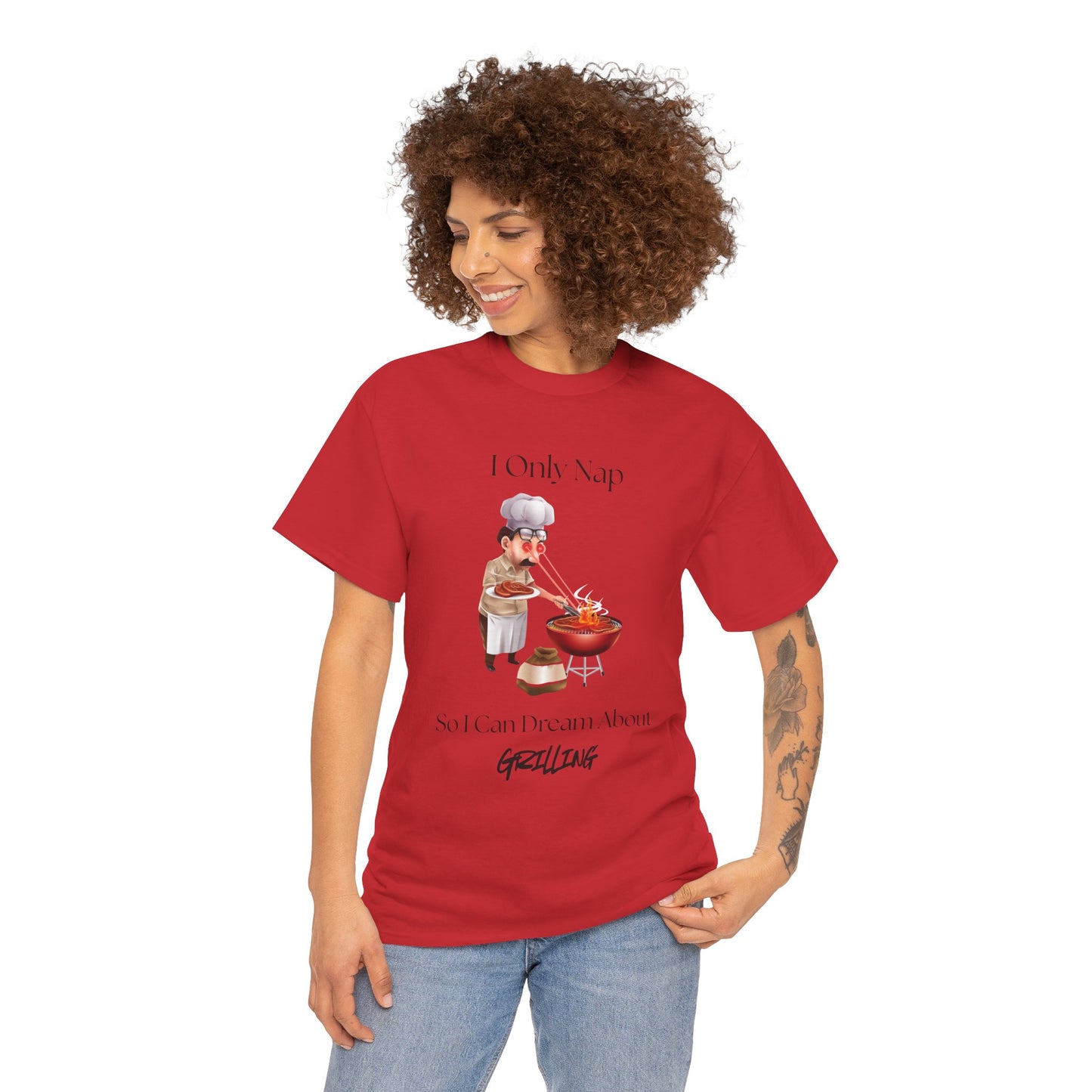 Chef Nap Unisex Heavy Cotton Tee | Funny Grilling T-Shirt, Gift for Foodies, Father's Day Gift, BBQ Party Apparel