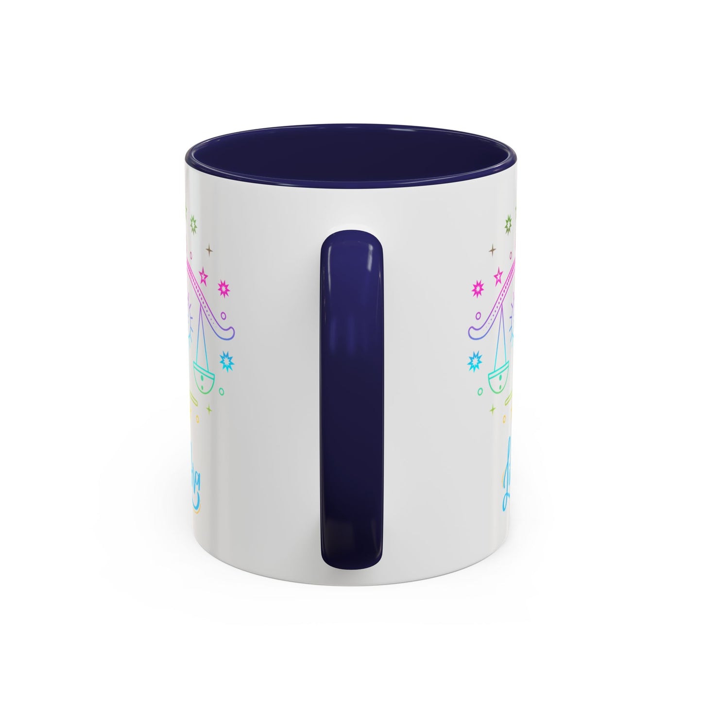 Libra Zodiac Accent Coffee Mug - Colorful Astrology Cup, Astrology Gift, Horoscope Mug, Personalized Coffee Cup, Birthday Gift