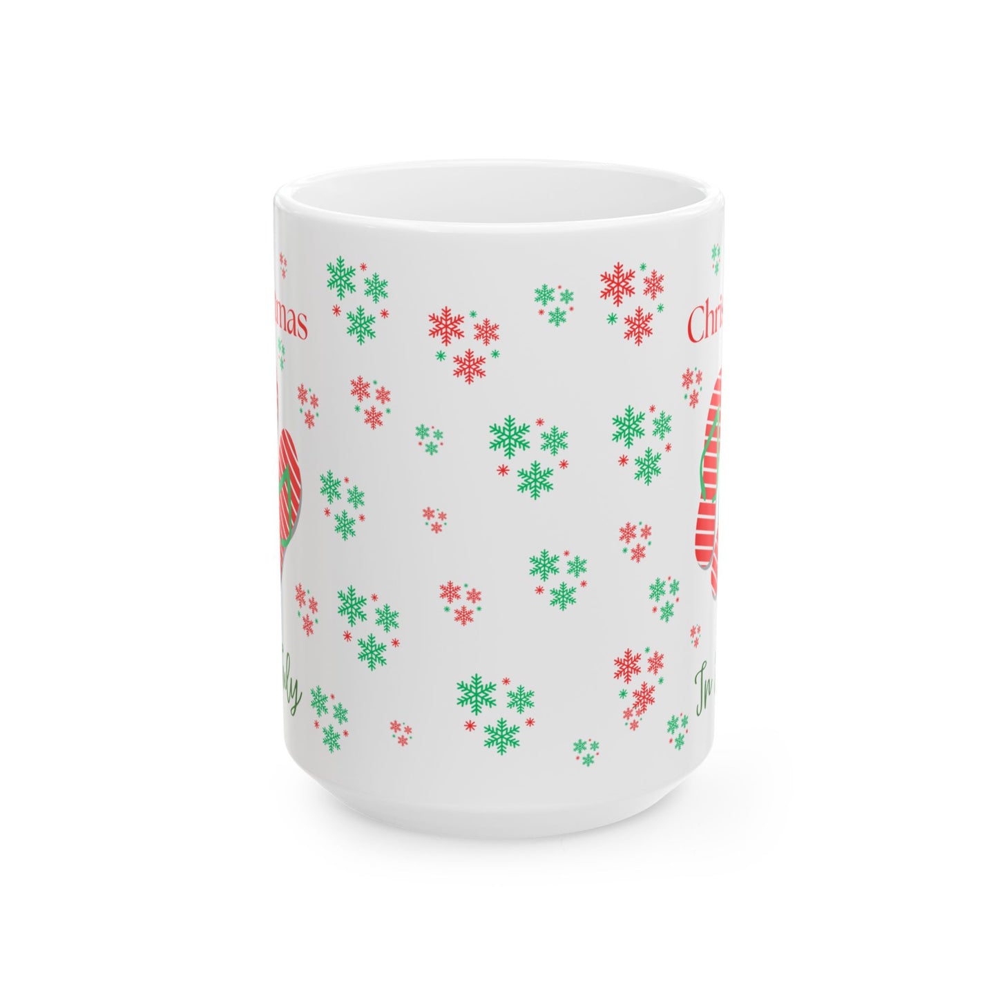 Christmas In July Holiday Ceramic Mug | Christmas Coffee Cup, Gift for Her, Christmas Flip Flops